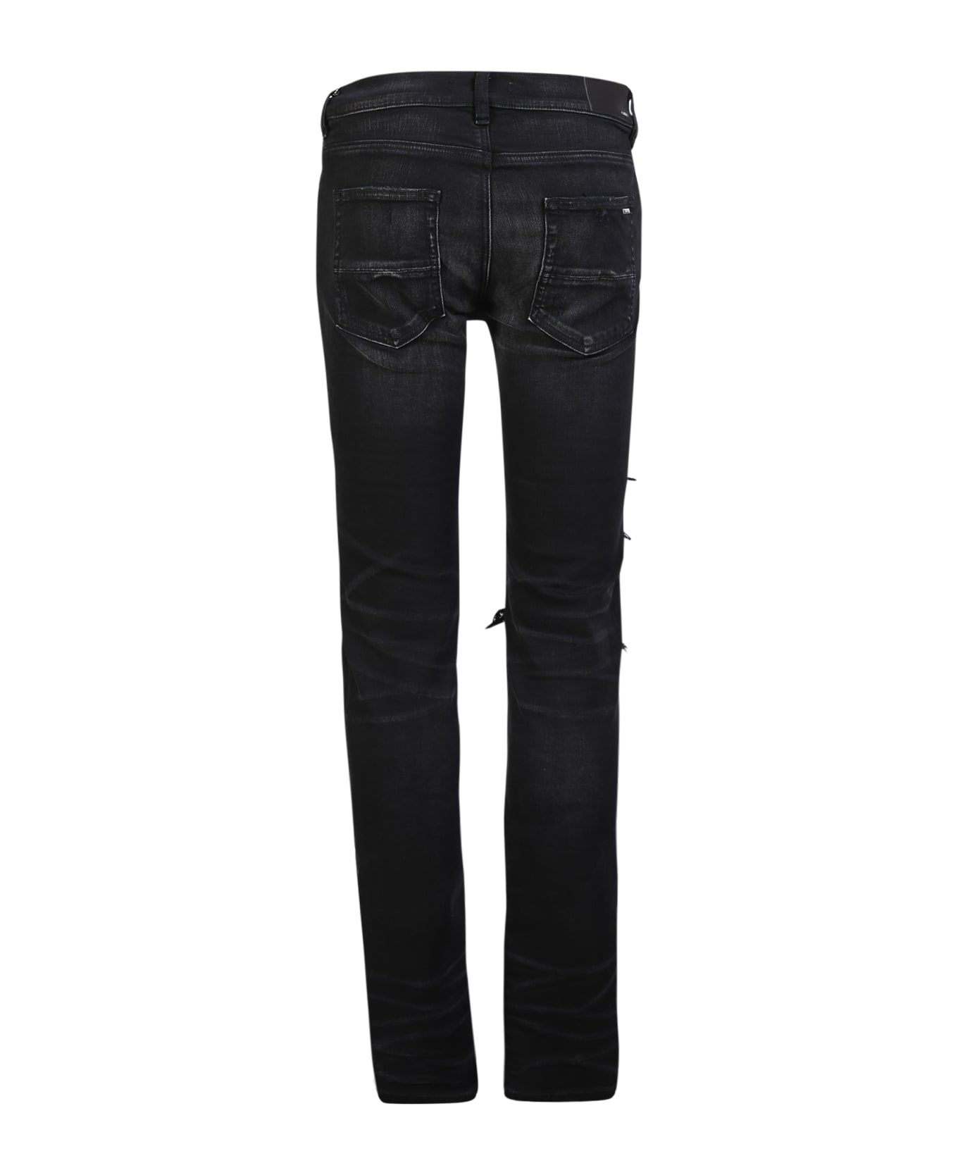 AMIRI Plaid Thrasher Skinny Jeans - Black
