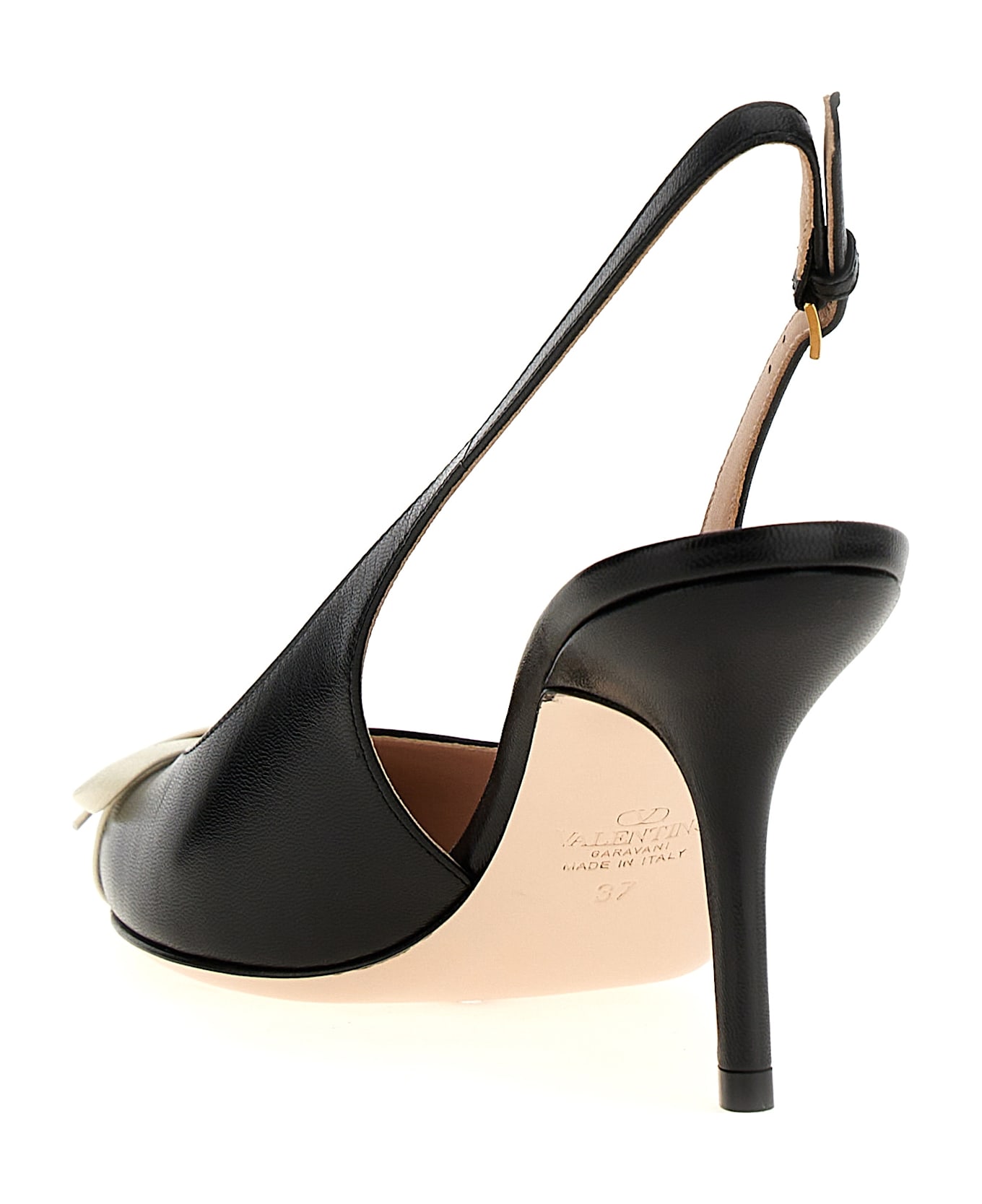 Valentino Garavani 'vlogo Signature' Slingback - White/Black
