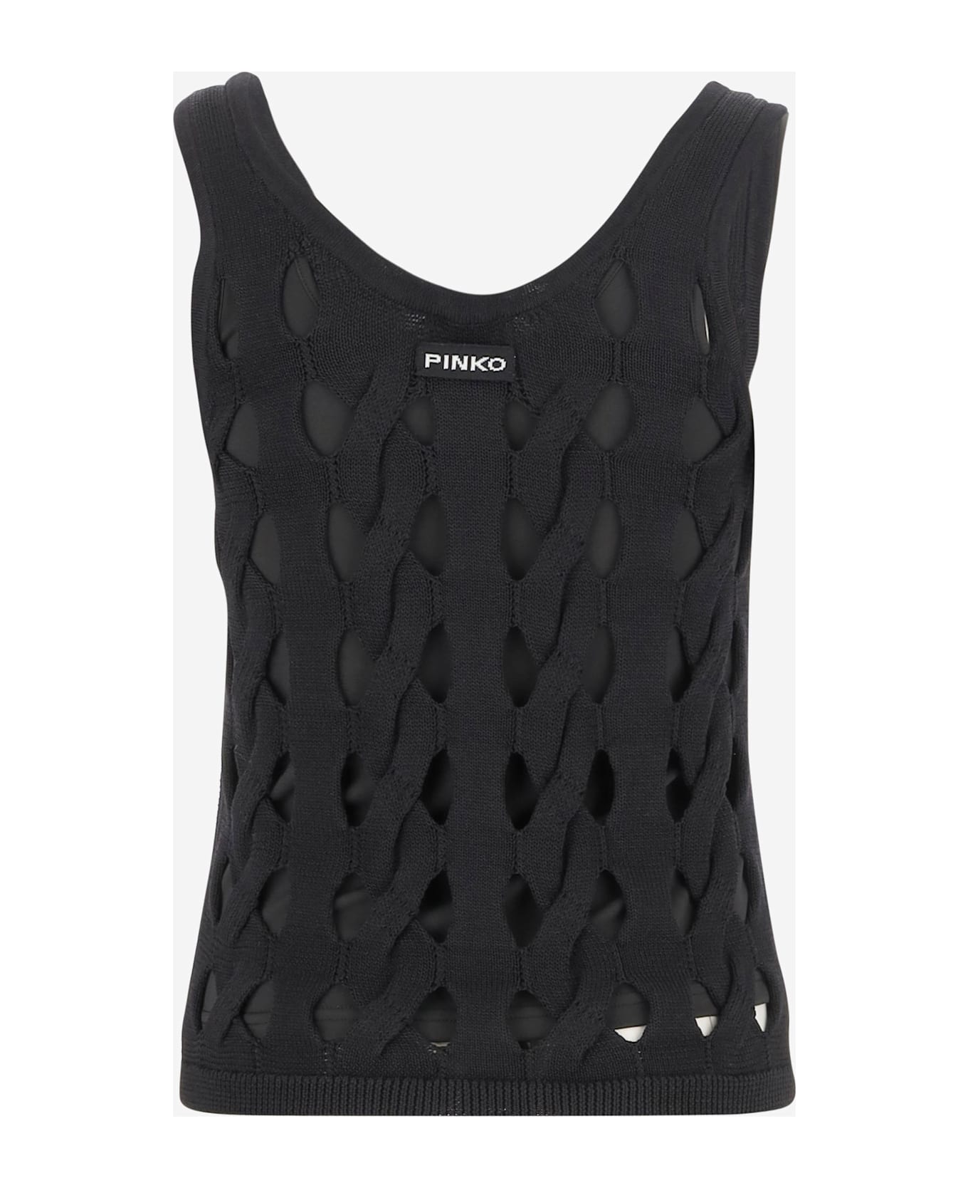 Pinko Viscose Blend Derrik Top - Black