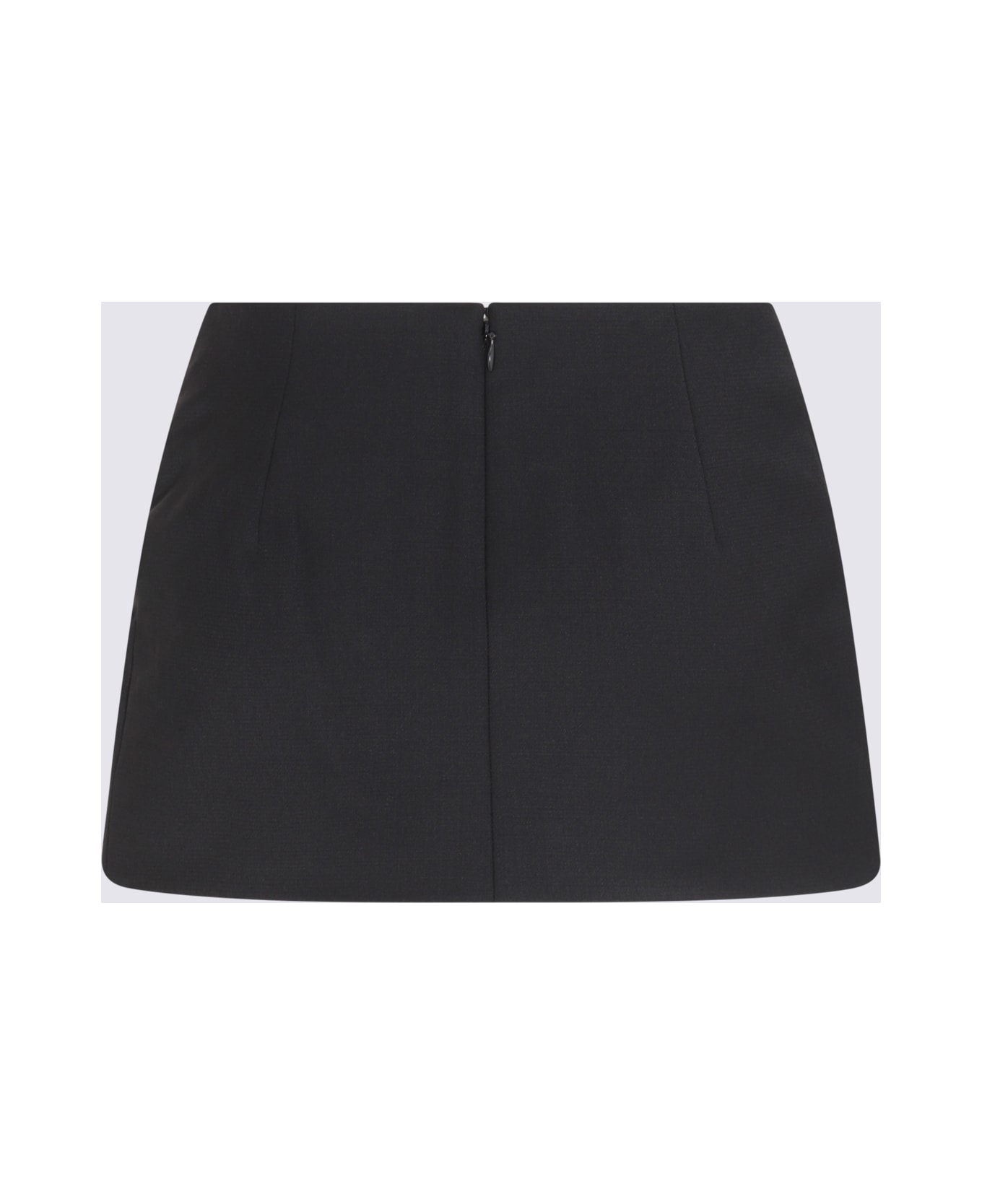 AREA Black Wool Skirt - Black