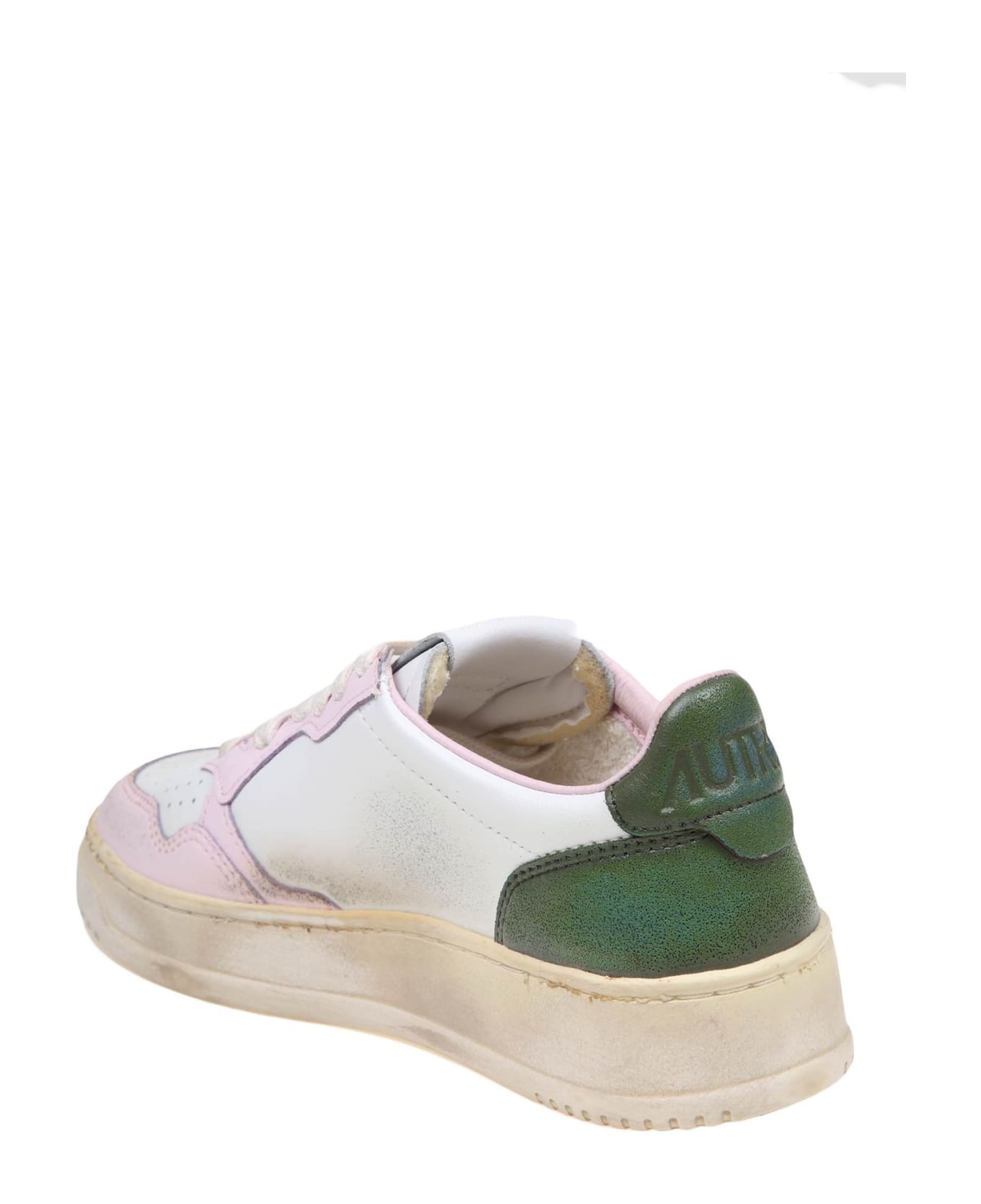 Autry Vintage Leather Sneakers - White/Lilac