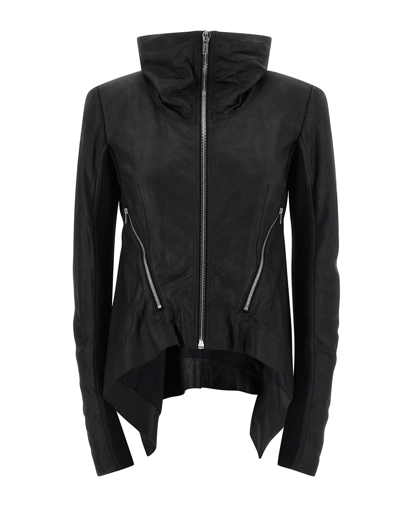 Rick Owens 
zipped Naska Biker
 Jacket - BLACK