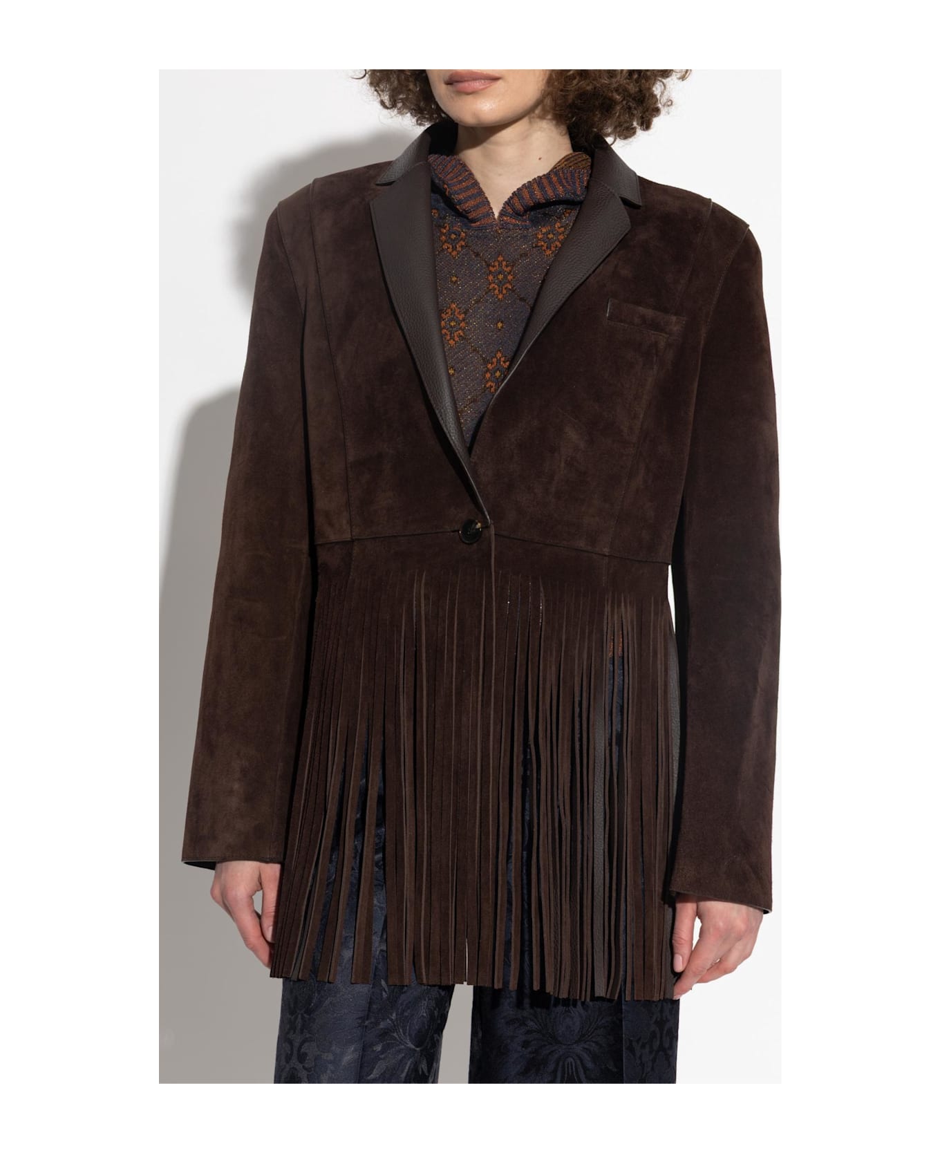 Etro Leather Jacket - Brown