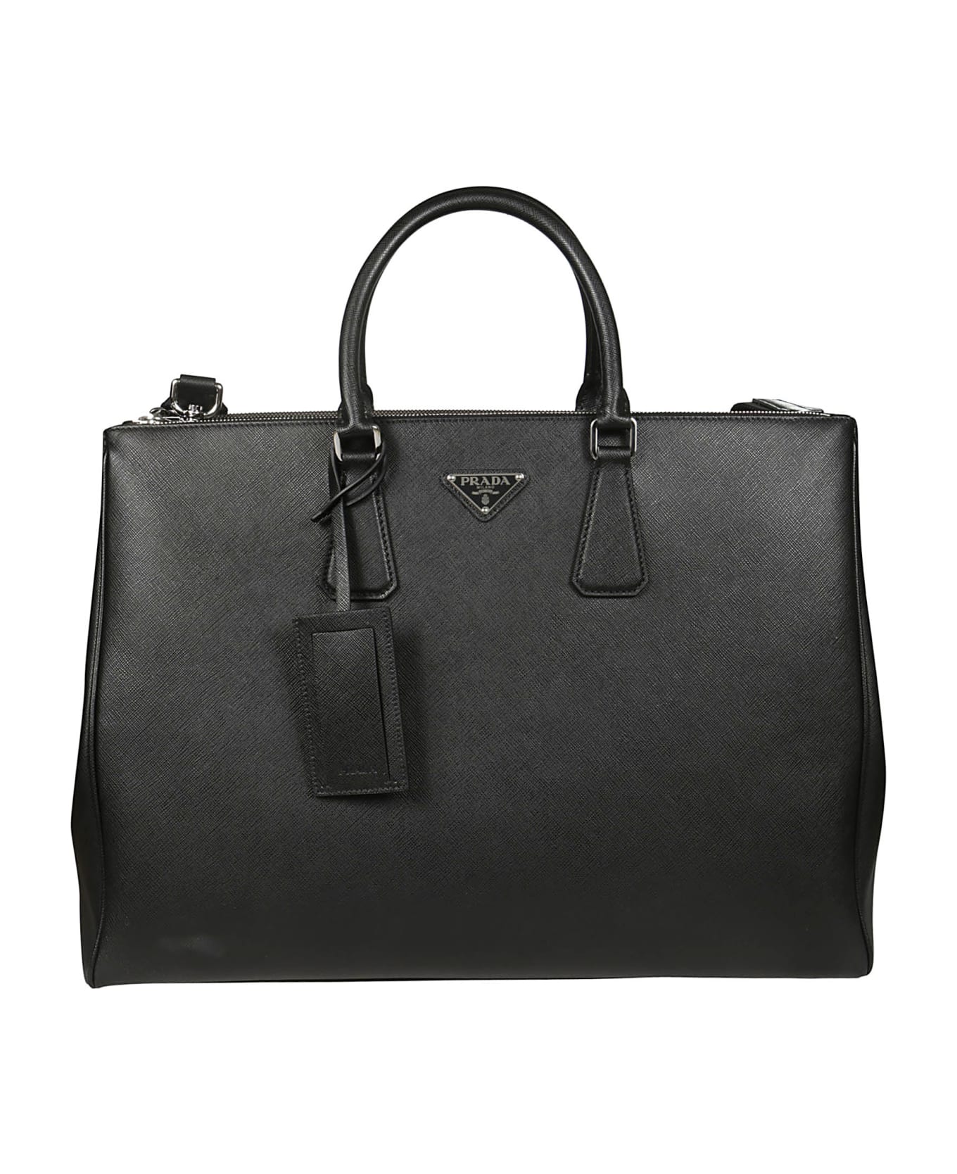 Prada Logo Tote - Black