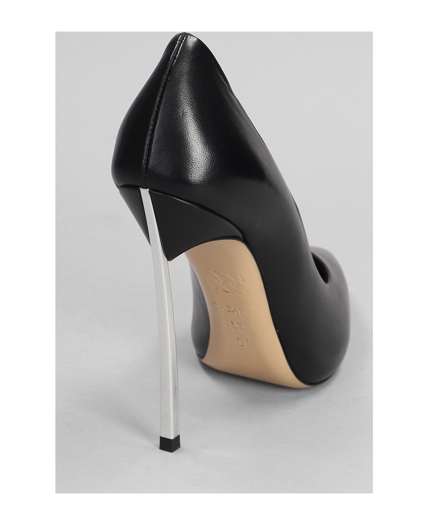 Casadei Blade Pumps In Black Leather - black