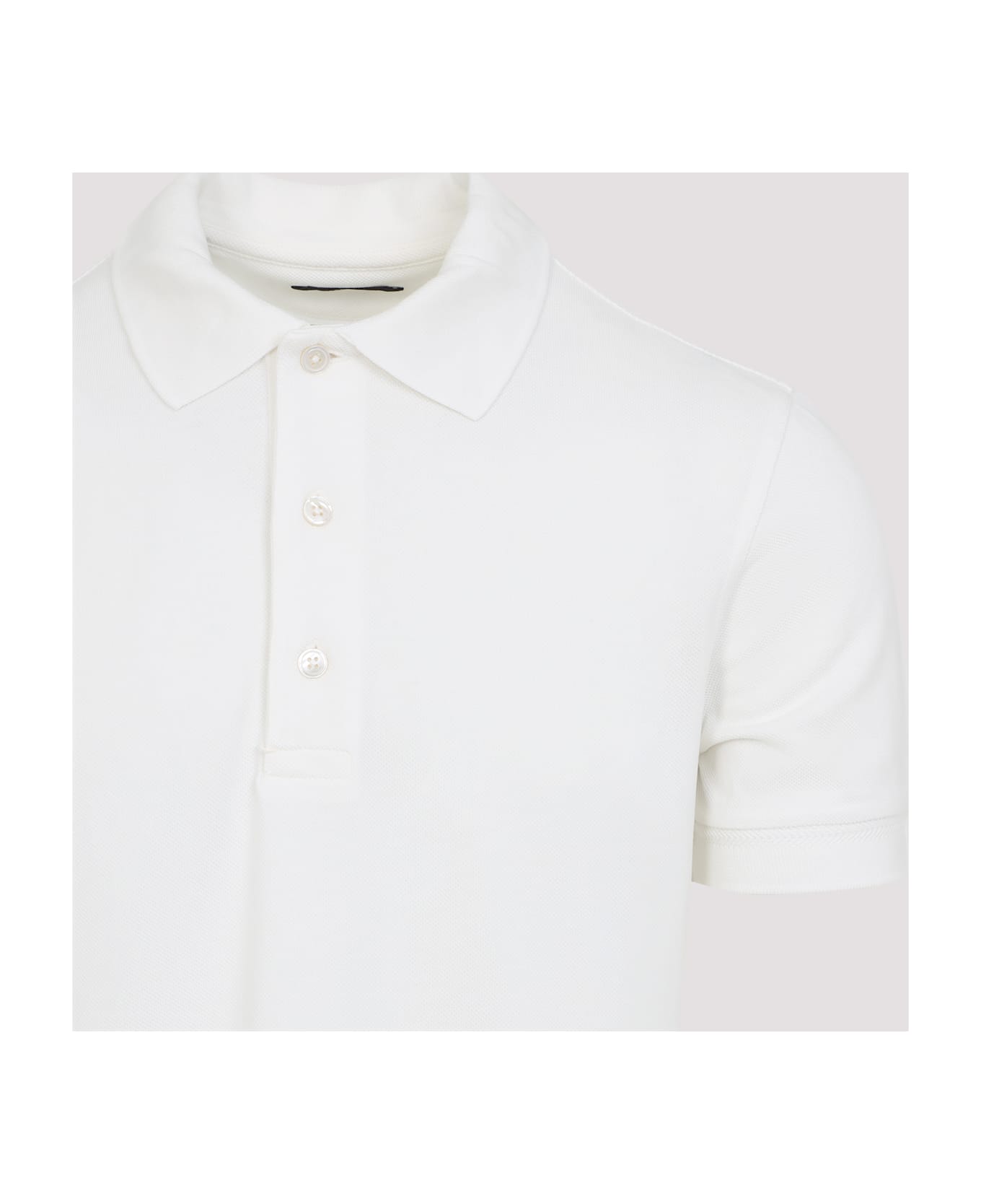 Tom Ford Lyocell Polo - Wad Off White