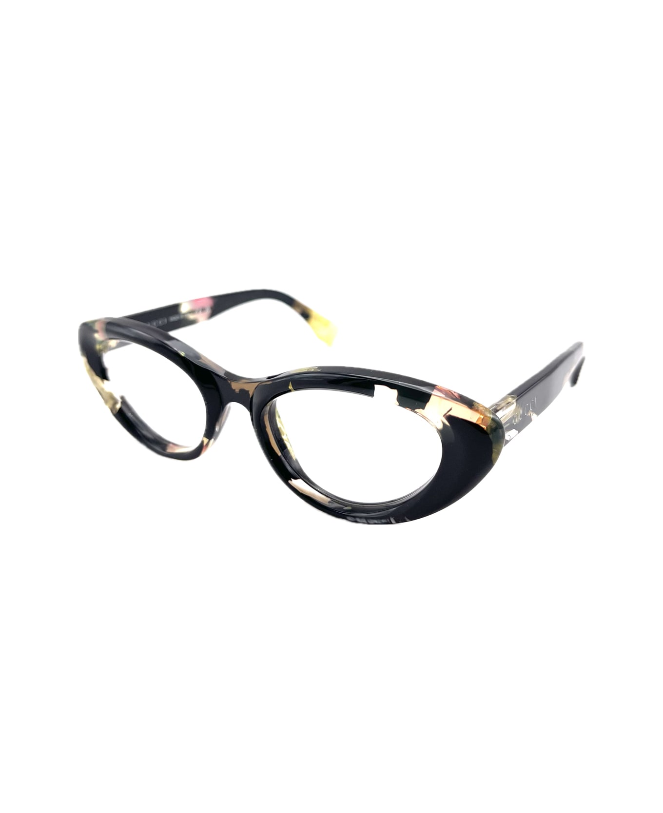 Gucci Eyewear Gucci Gg1749o Re-ace Lettering 001 Black Trasparent Glasses - Nero