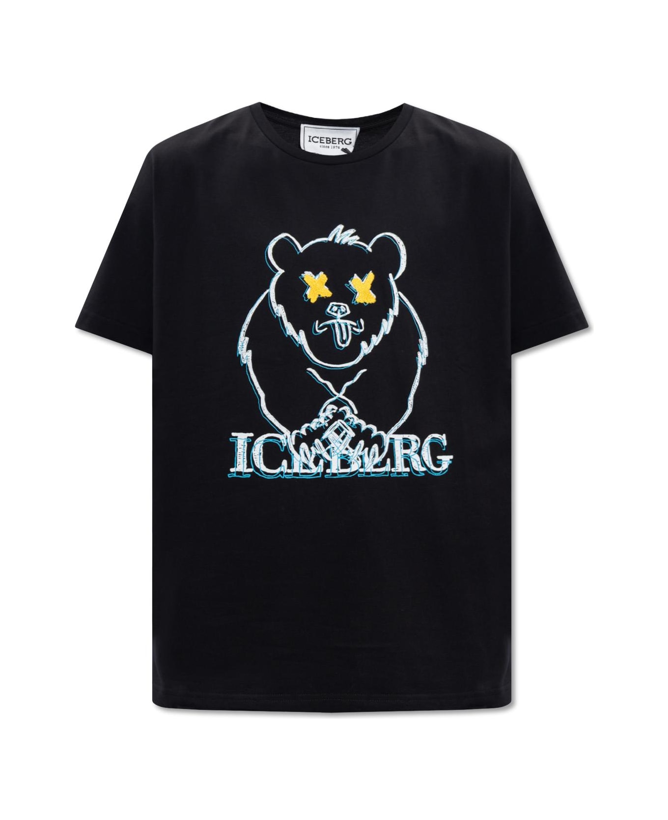 Iceberg Logo T-shirt - BLACK