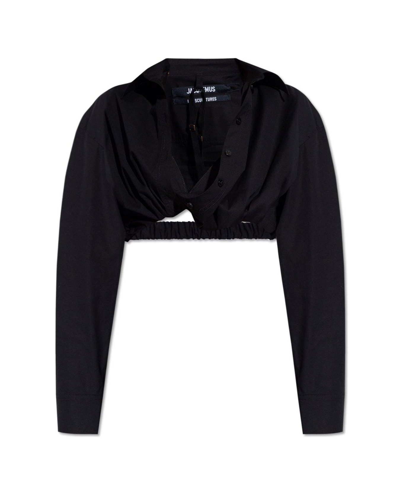 Jacquemus Bahia Cropped Shirt - Black