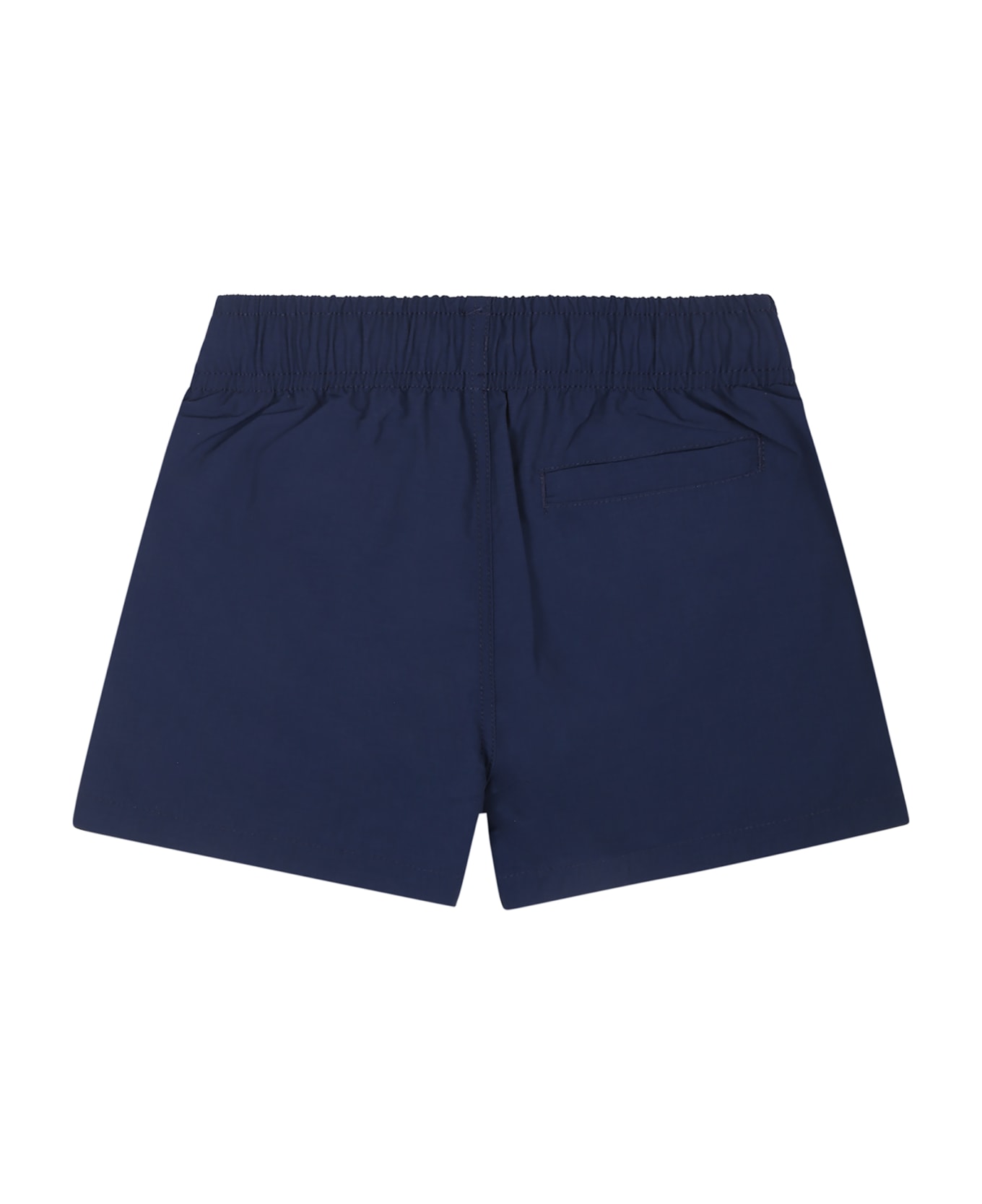 Molo Blue Swimsuit For Baby Boy With Logo - Blue 水着