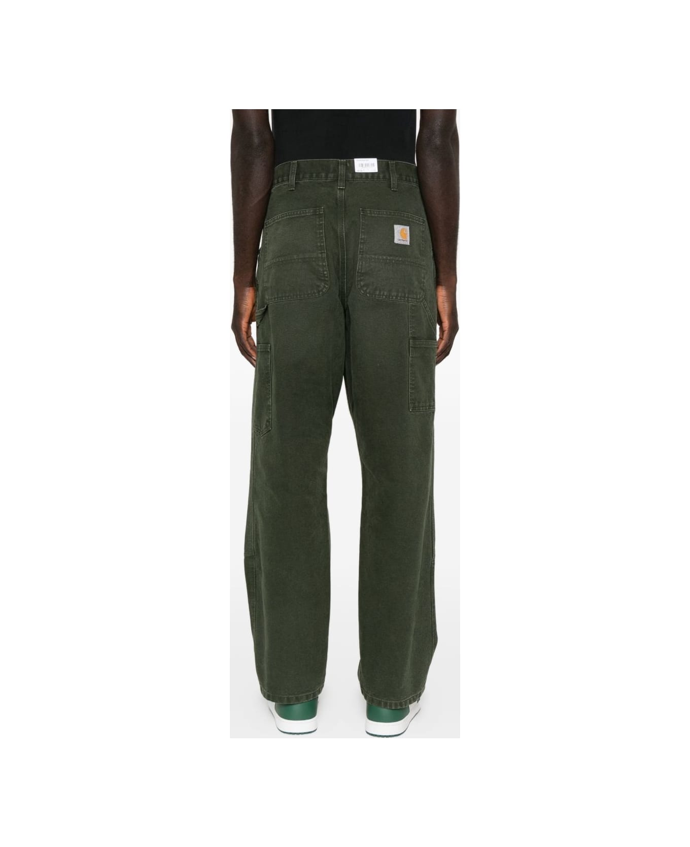 Carhartt WIP Double Knee Organic Cotton Trousers - Green ボトムス