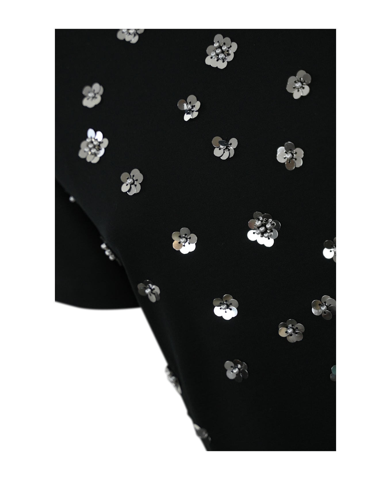 Weekend Max Mara Cabina Sequined T-shirt In Jersey - Nero+ricamo