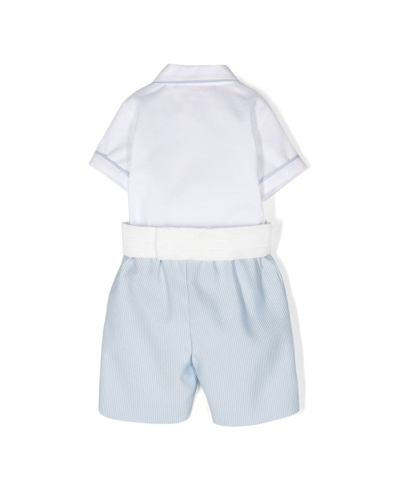 La stupenderia Coordinated Shirt And Bermuda Shorts - Light blue ボディスーツ＆セットアップ