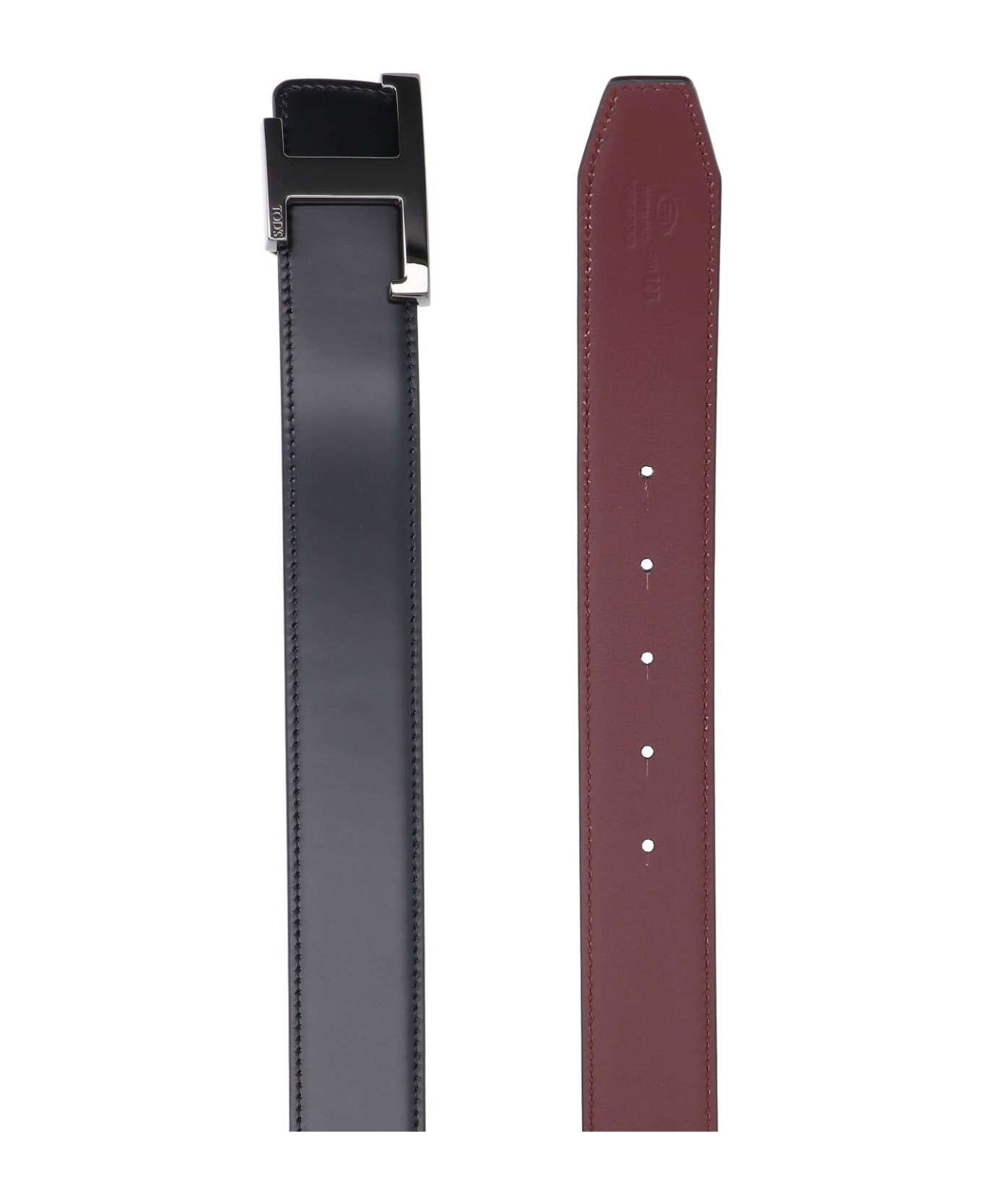 Tod
s 
t Timeless
 Reversible Belt - BLACK