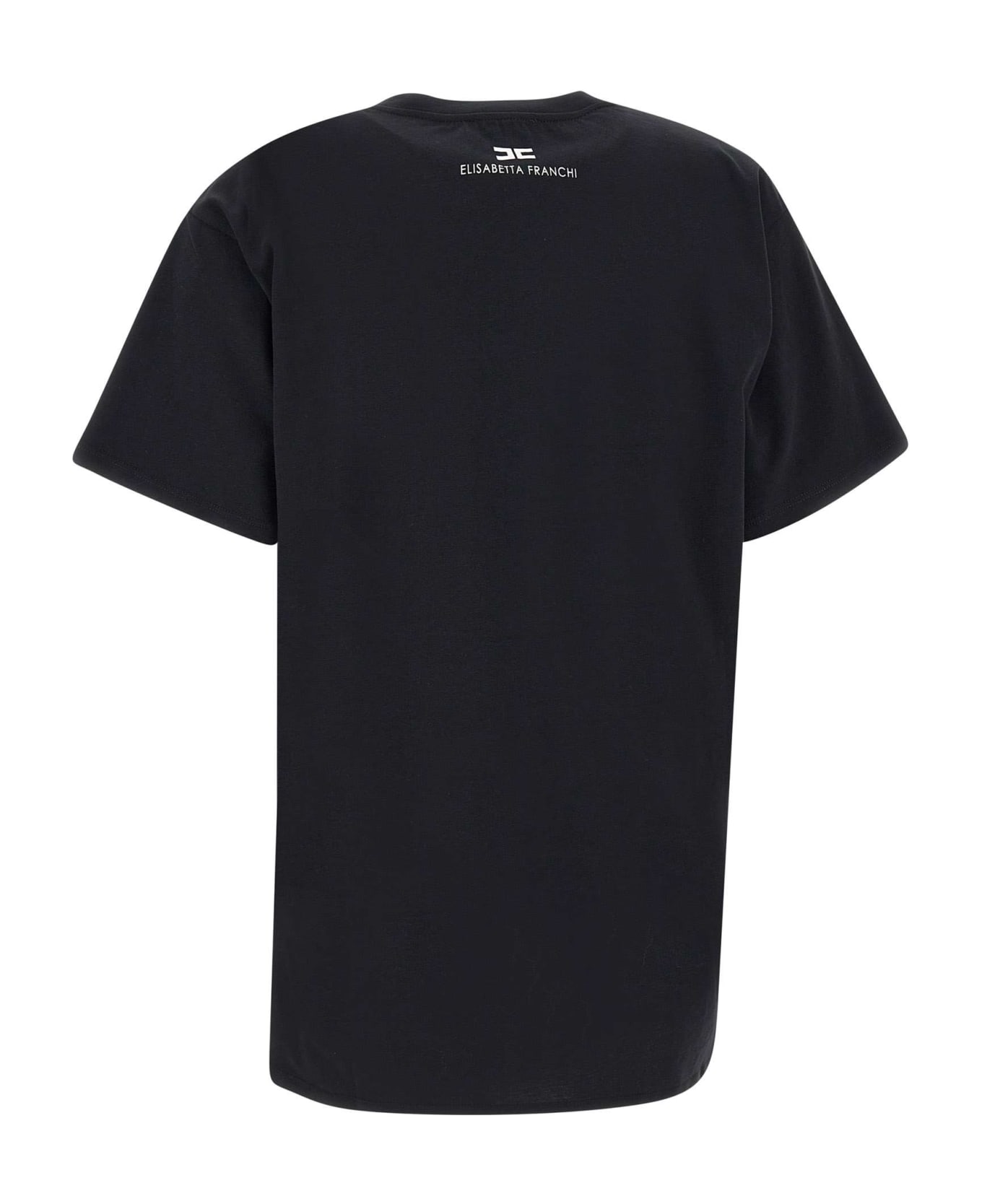 Elisabetta Franchi 'urban' Cotton T-shirt - BLACK Tシャツ