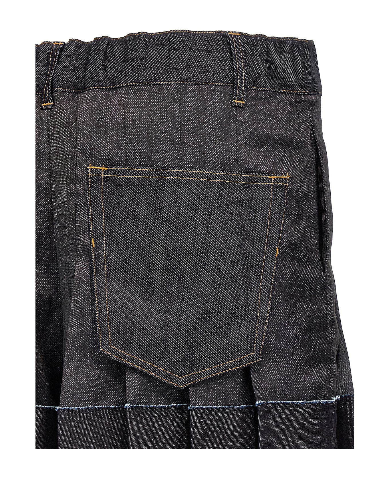 Sacai Flounced Shorts - Blu