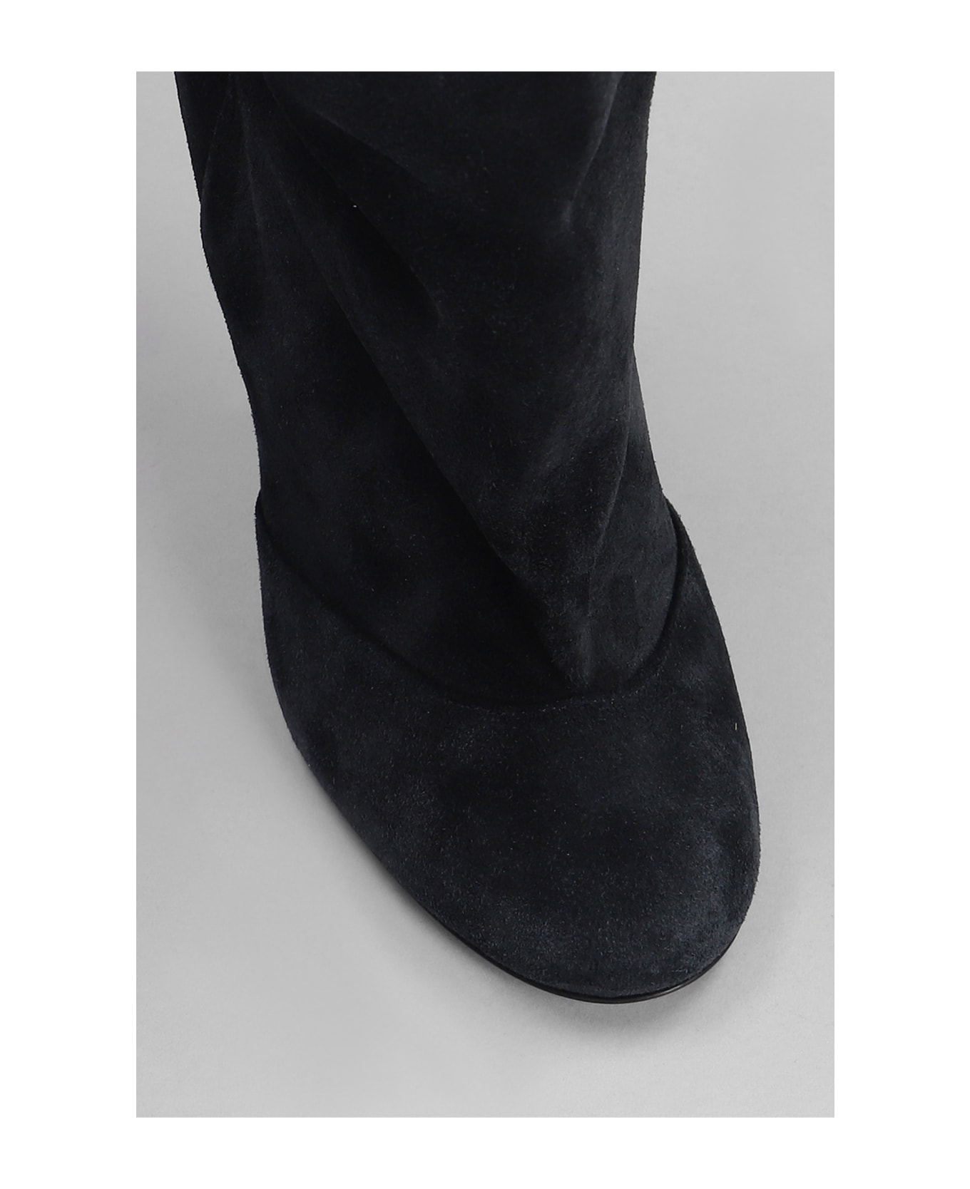 Paris Texas Esther Ankl Boot 105 High Heels Ankle Boots In Black Suede - black