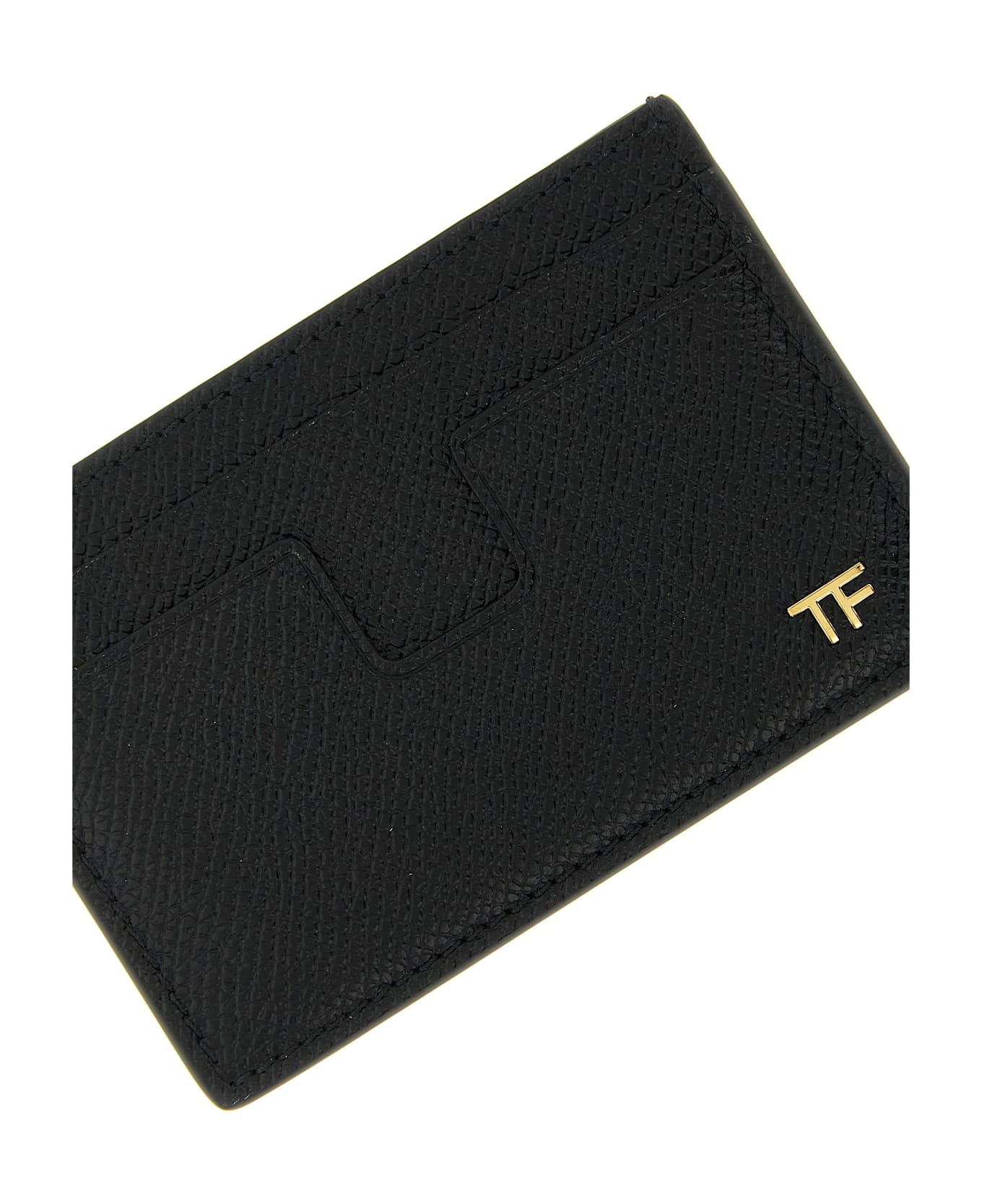 Tom Ford Small Grain Leather Cardholder - Black  