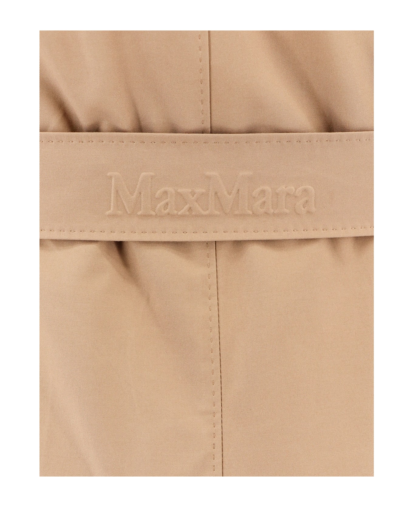 Max Mara The Cube Cotton Blend C Trench With Leather Buckles - Brown