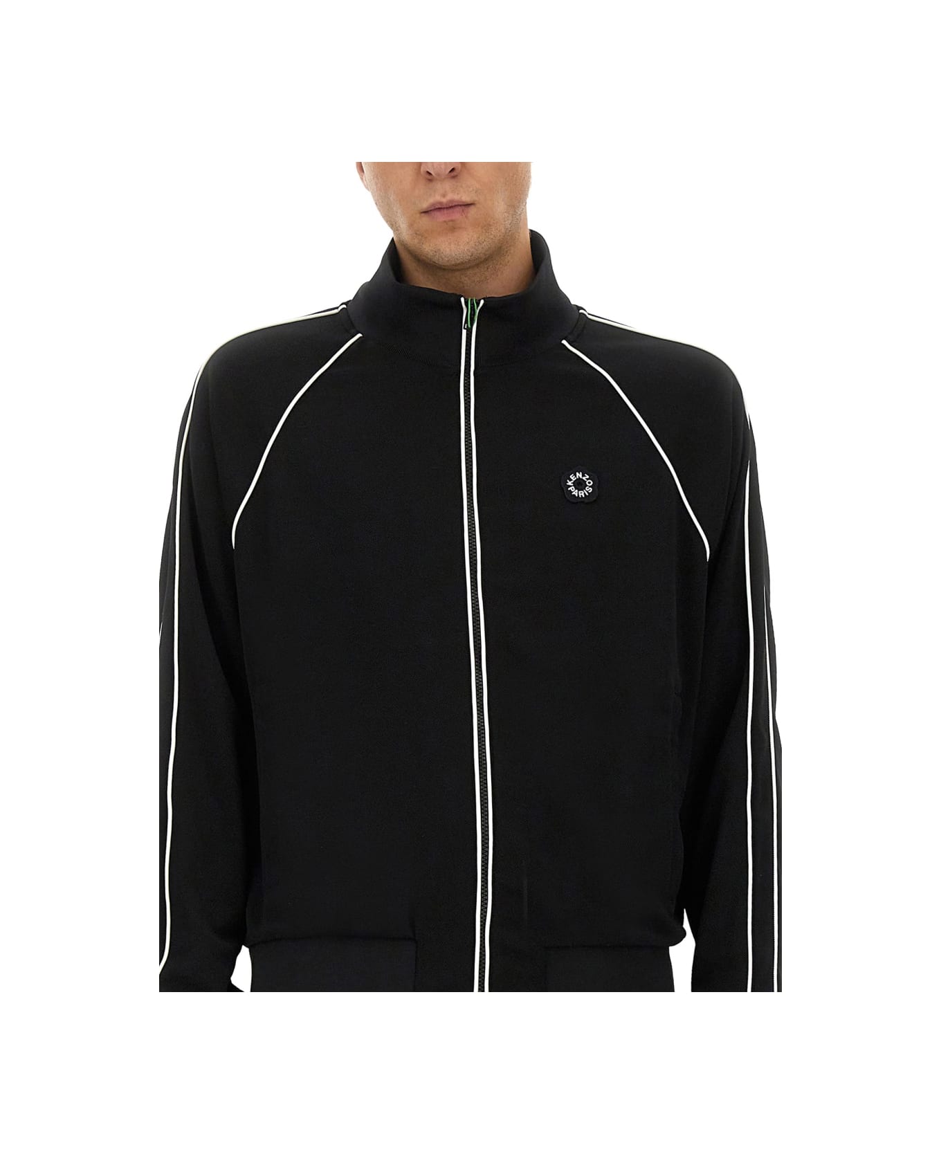 Kenzo Zippered Track Sweatshirt - BLACK