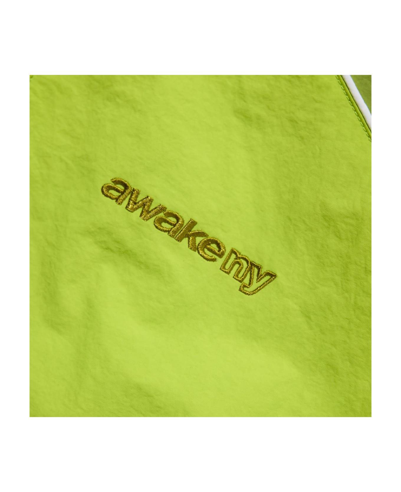 Awake NY Quarter Zip Track Jacket - Lime