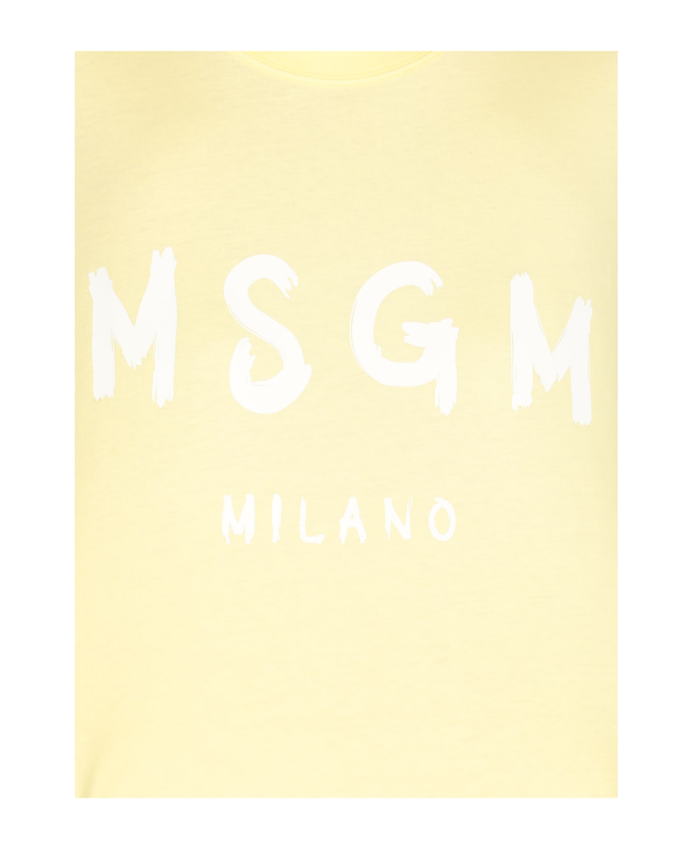 MSGM T-shirt With Logo - Yellow