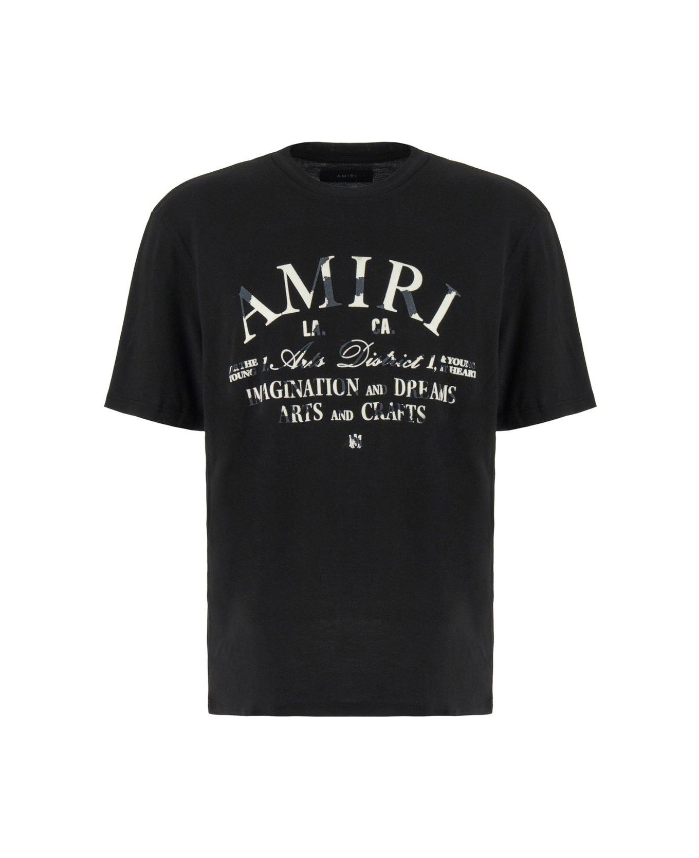 AMIRI Logo Printed Crewneck T-shirt - Black