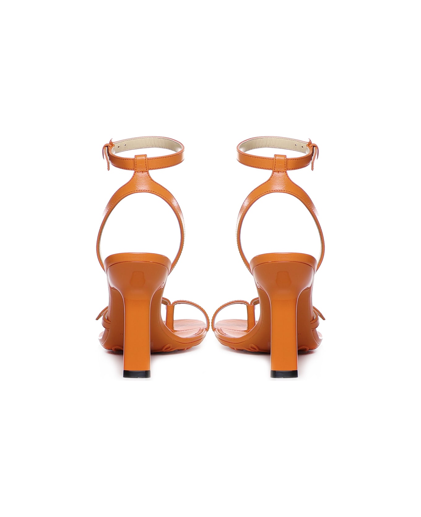 Loewe Petal Sandals In Calfskin - Orange