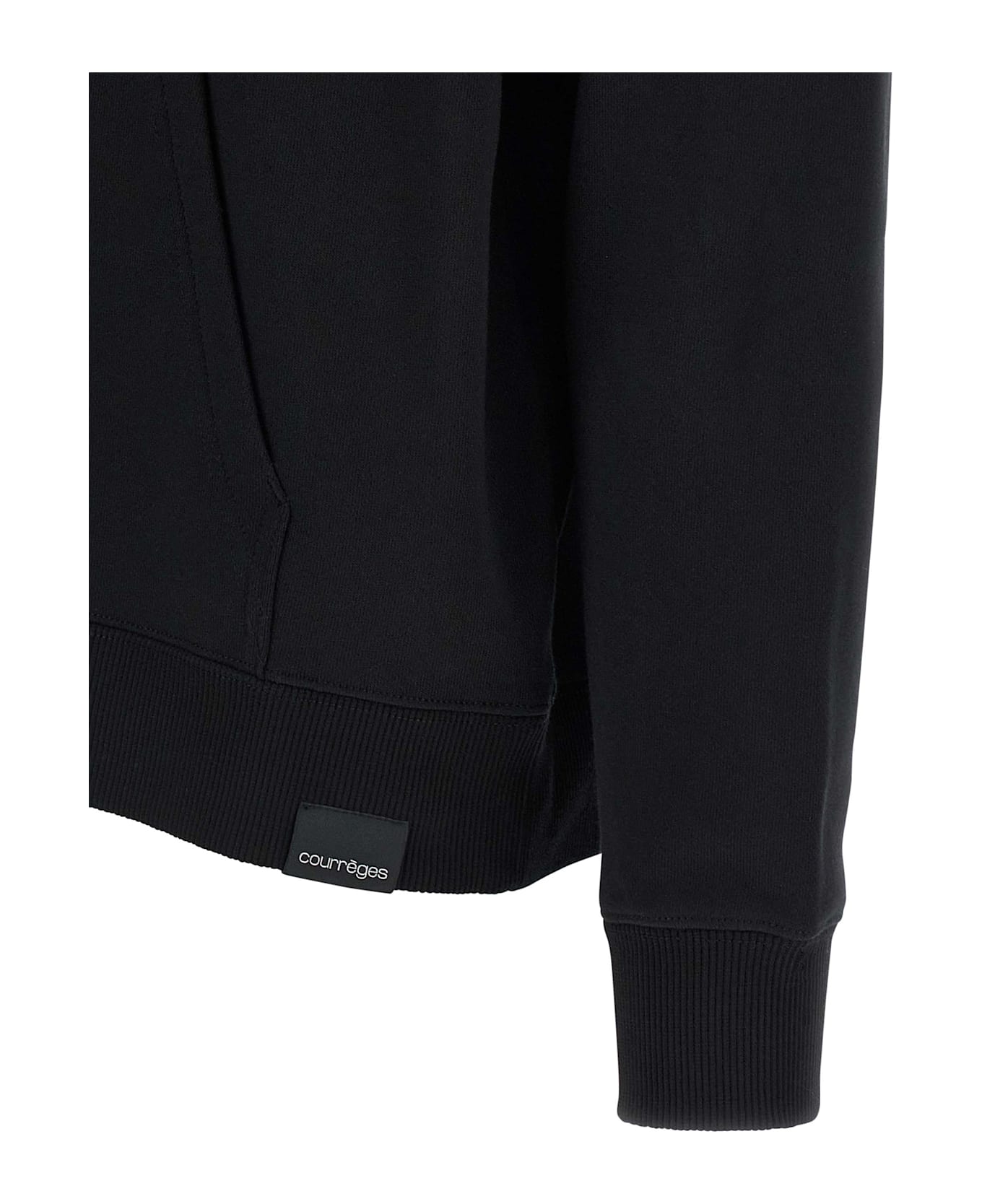 Courrèges Hoodie And Scarf - Black  