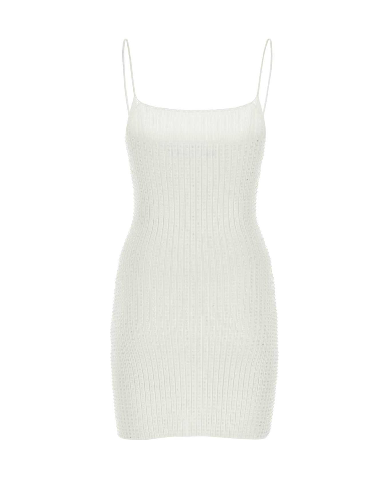 Alexander Wang White Stretch Nylon Mini Dress - White