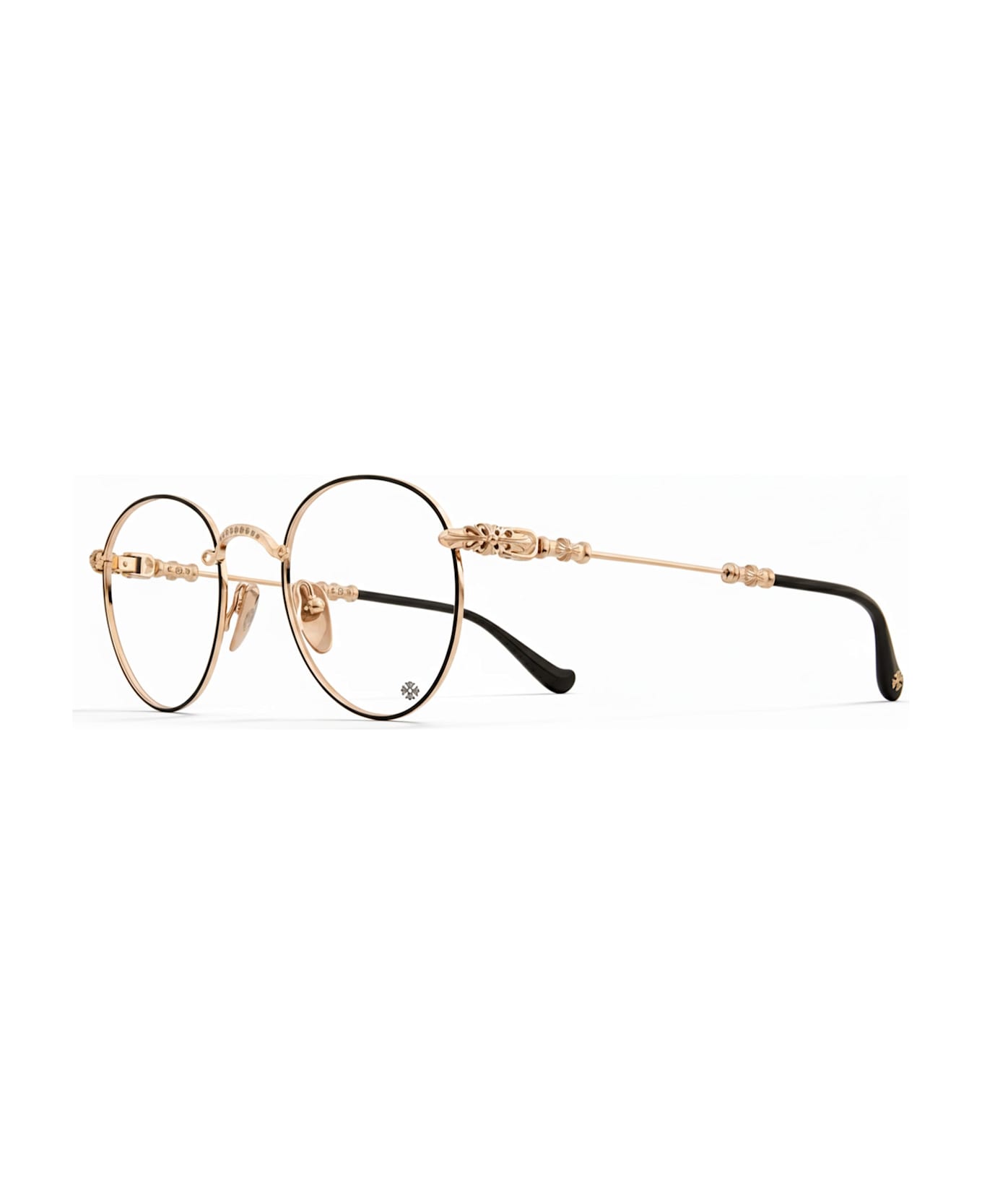 Chrome Hearts Bubba-a - Matte Black - Gold Plated Rx Glasses - Black/gold