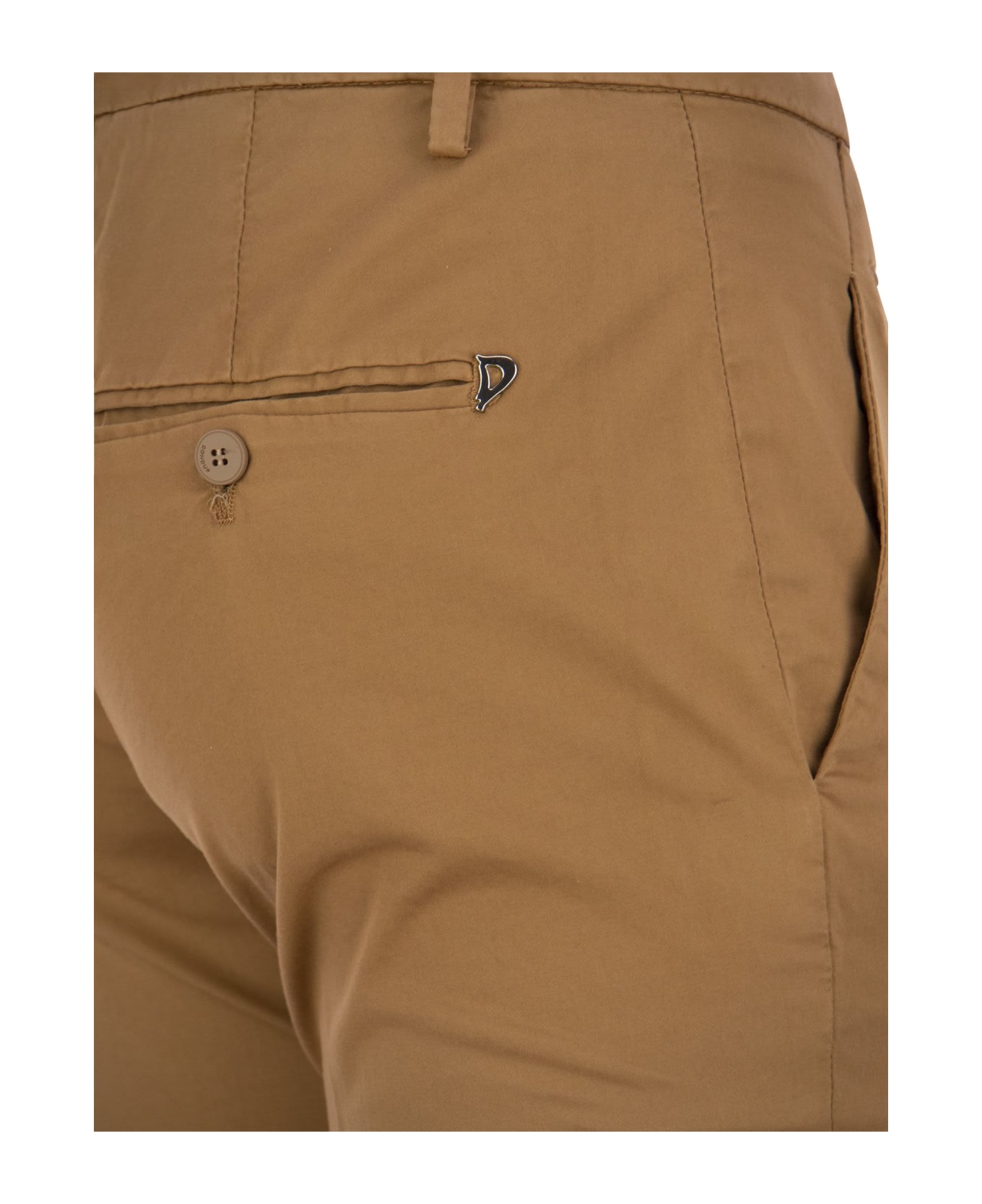 Dondup Perfect - Slim-fit Cotton Gabardine Trousers - Hazelnut