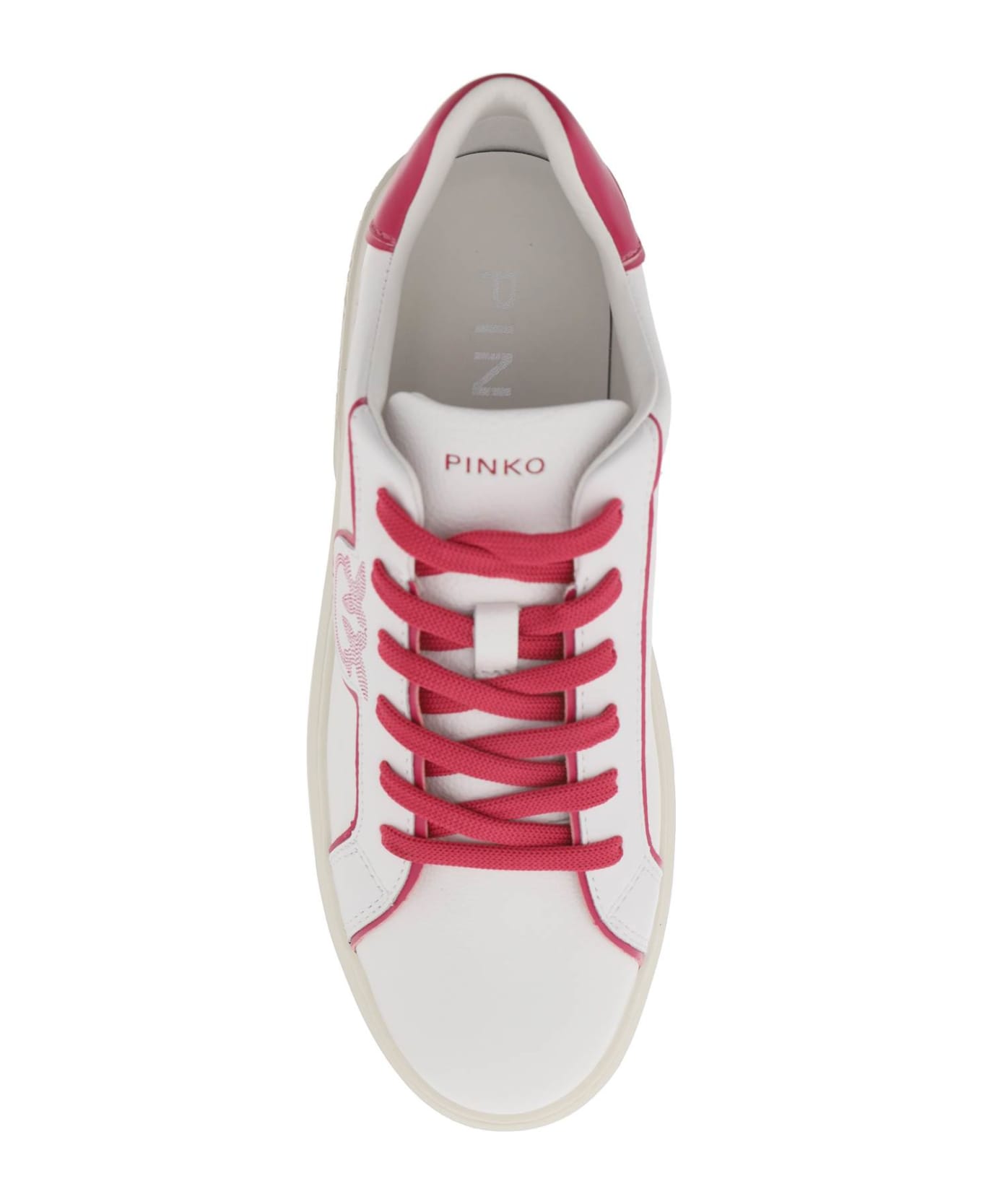 Pinko Leather Sneakers - WHITE PINK PINKO (White)