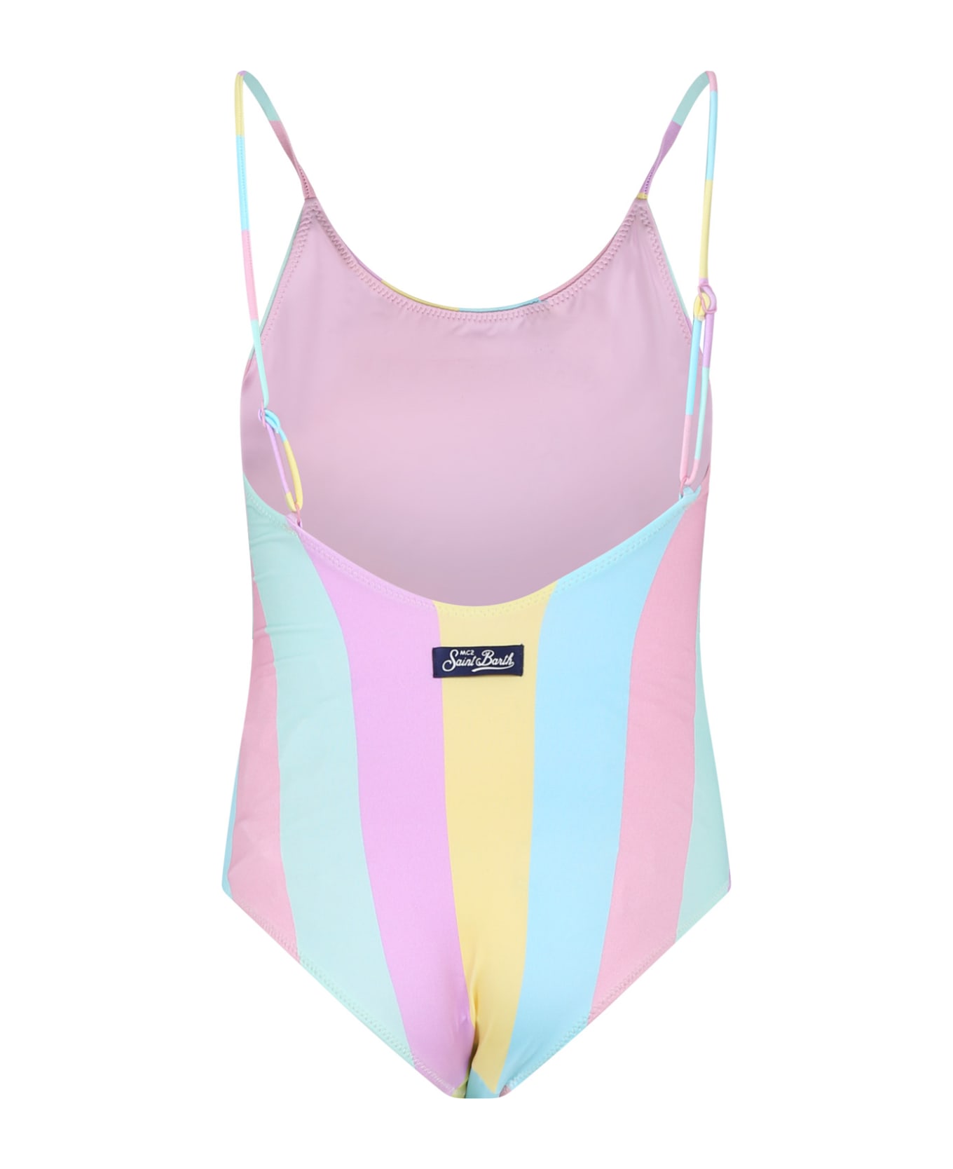 MC2 Saint Barth Multicolor Swimsuit For Girl With Logo - Multicolor