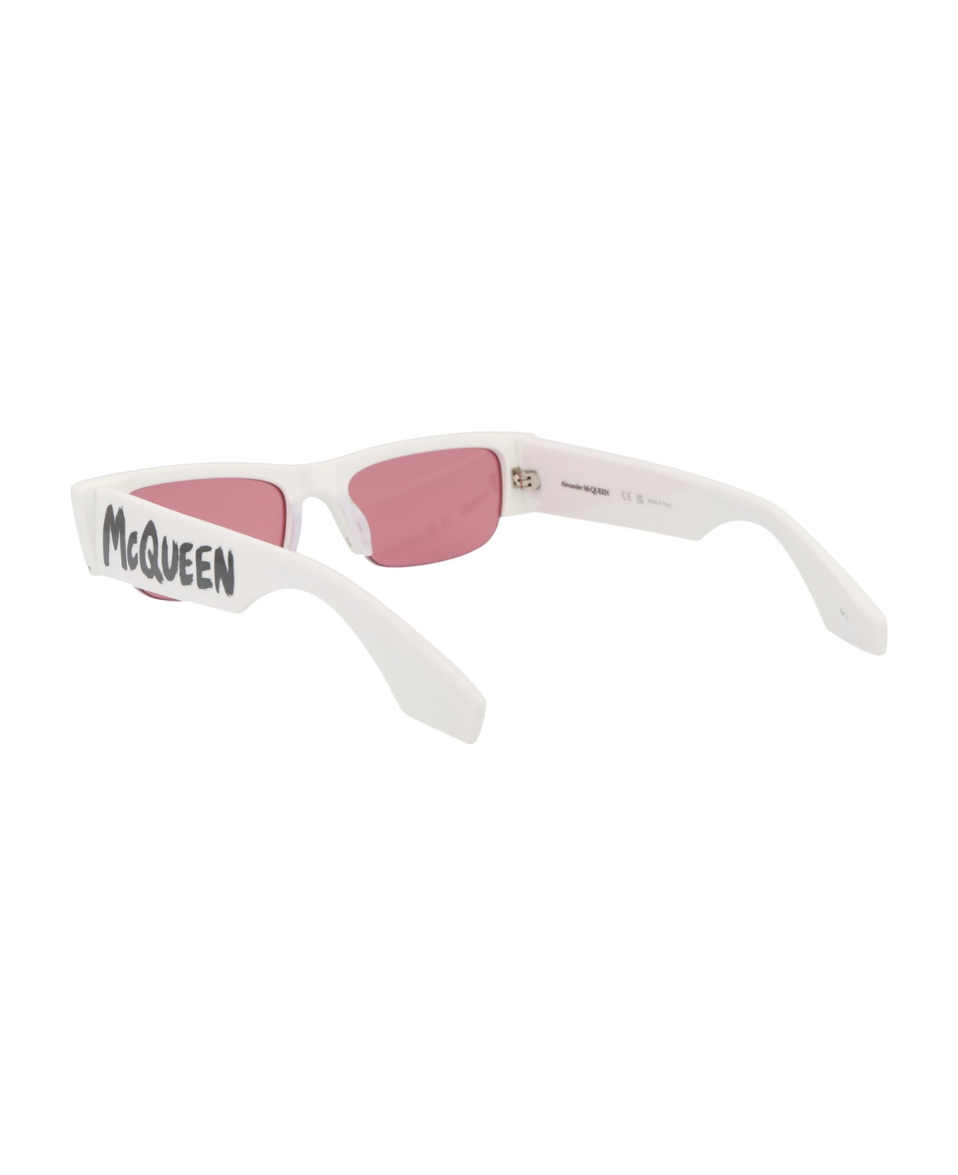 Alexander McQueen Eyewear Am0404s Sunglasses - 005 WHITE WHITE RED