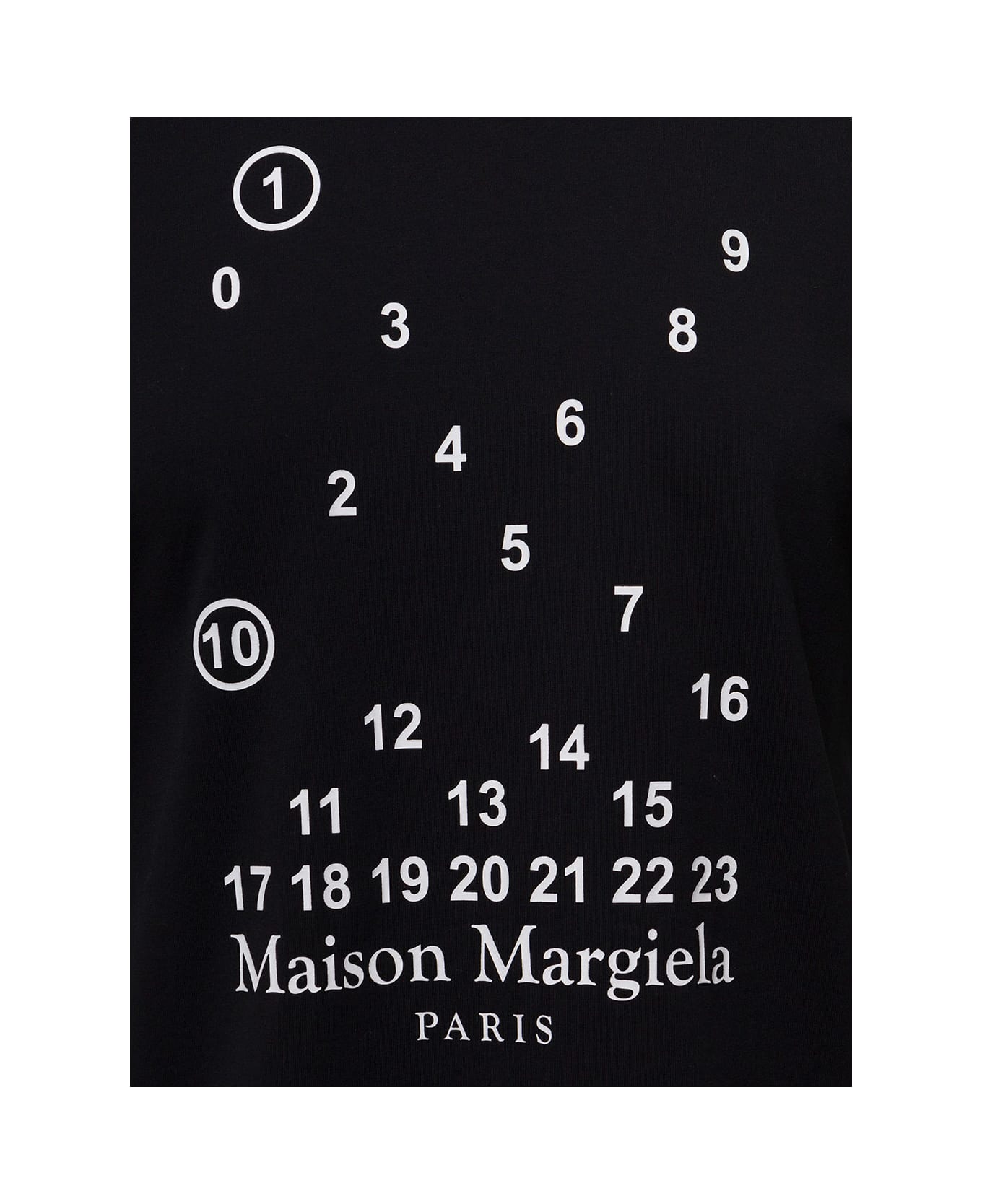 Maison Margiela Cotton Jersey Printed Tee - Black