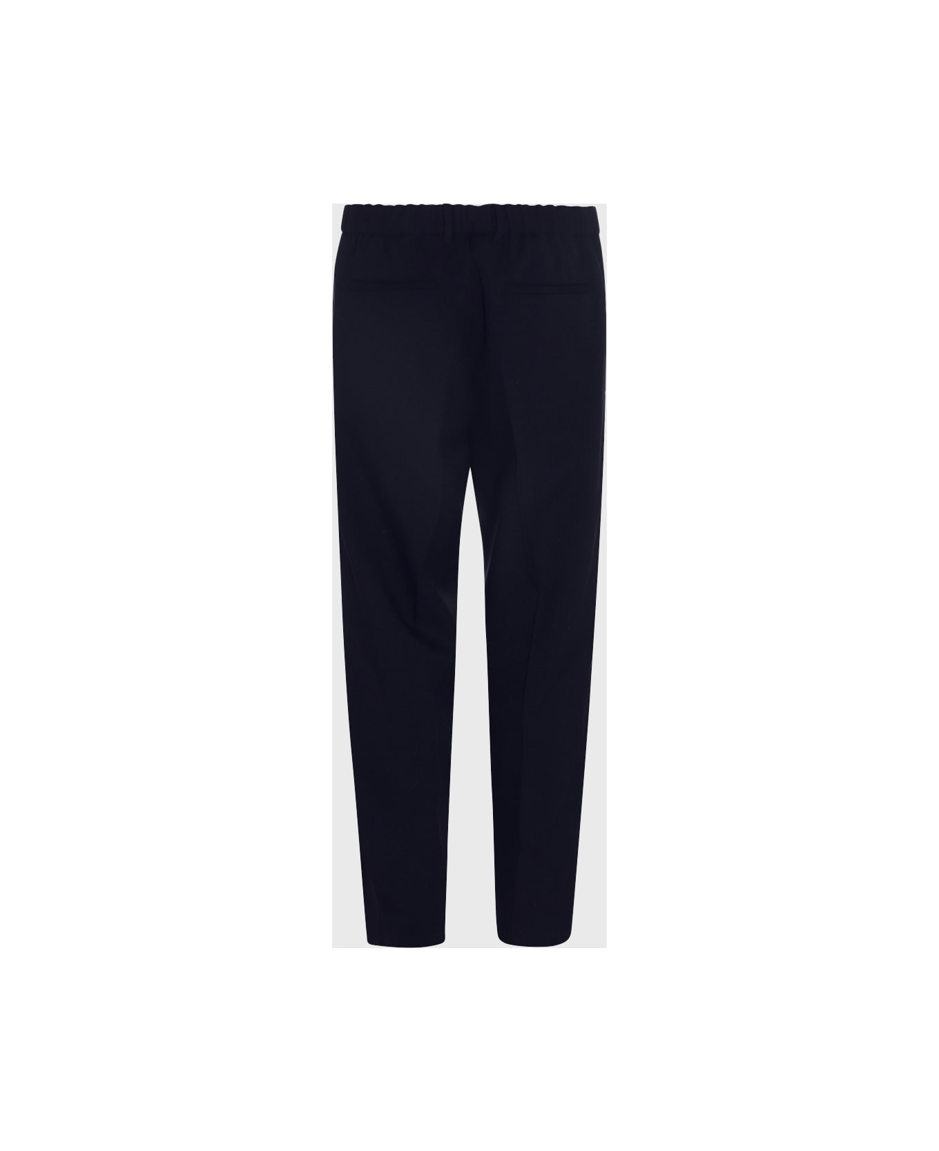 Jil Sander Navy Blue Wool Pants - Blue
