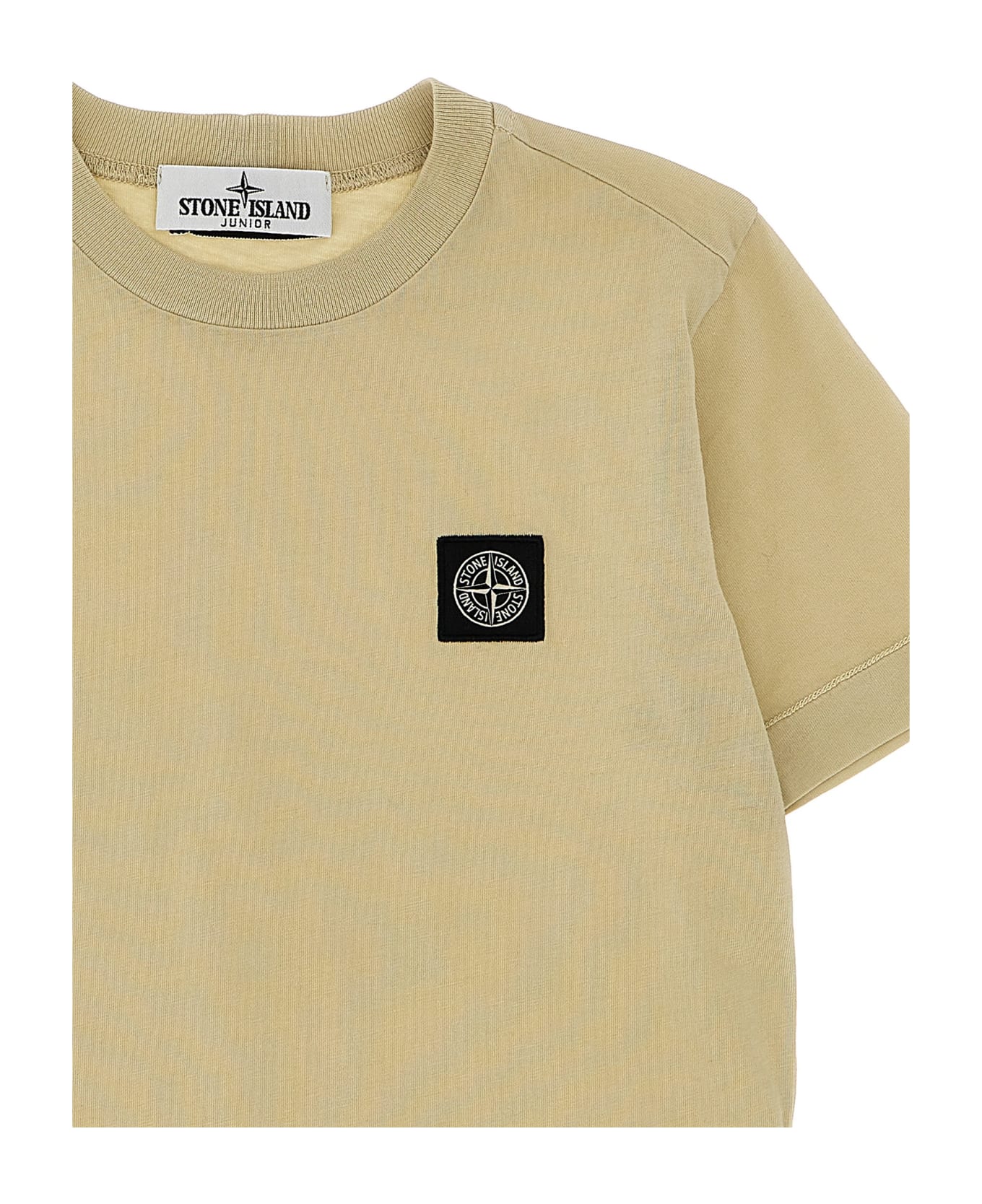 Stone Island Junior Logo Patch T-shirt - Beige