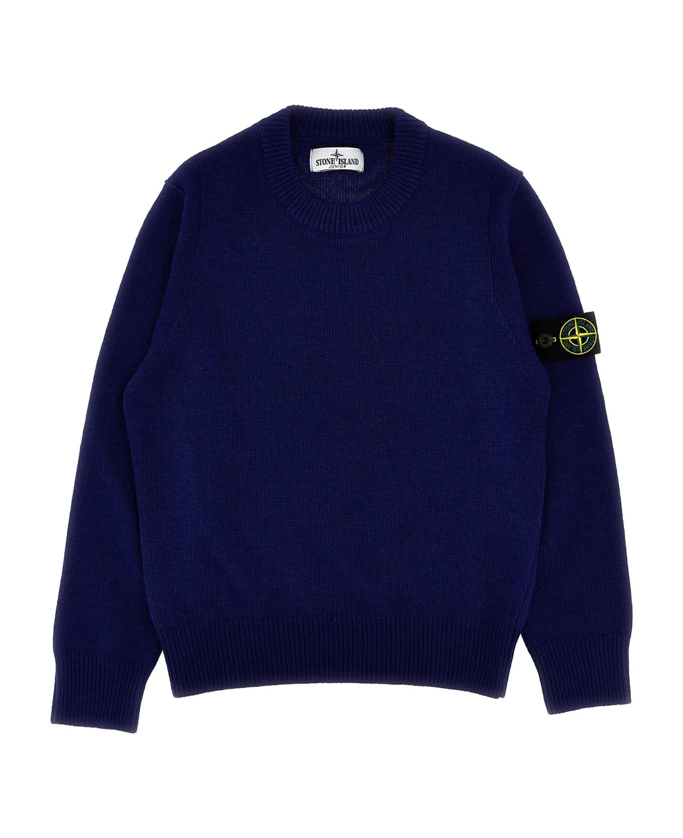 Stone Island Junior Logo Patch Sweater - Blue