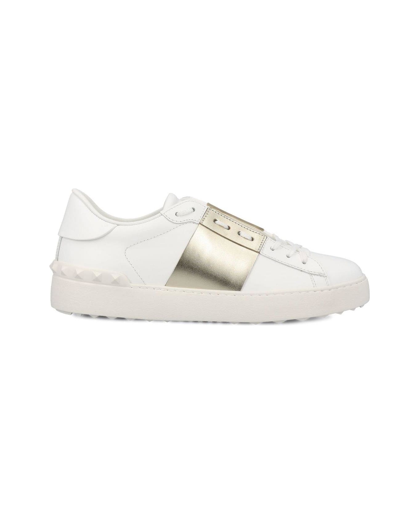 Valentino Garavani Rockstud Open Sneakers - BIANCO/PLATINO/BIANCO スニーカー