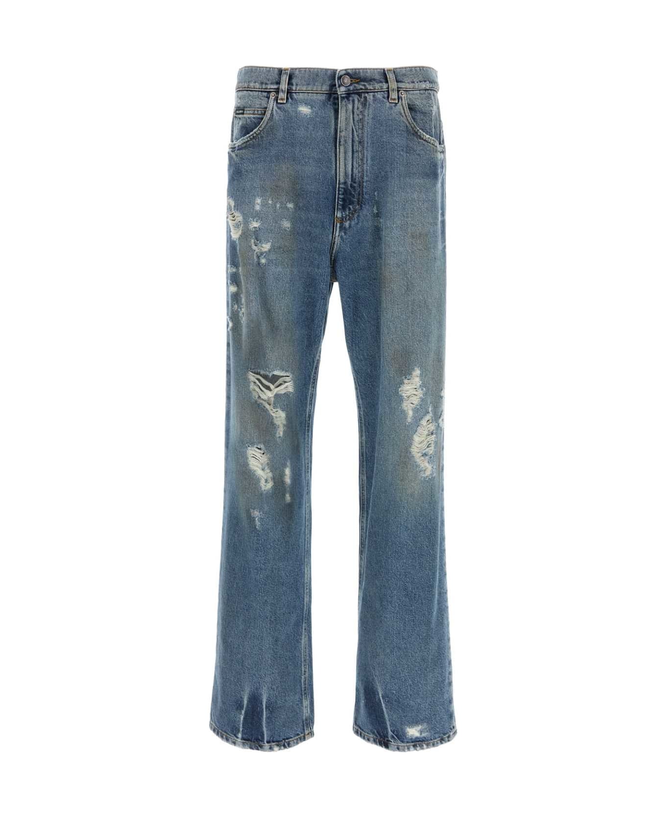 Dolce & Gabbana Denim Wide-leg Jeans - COMBINEDCOLOUR