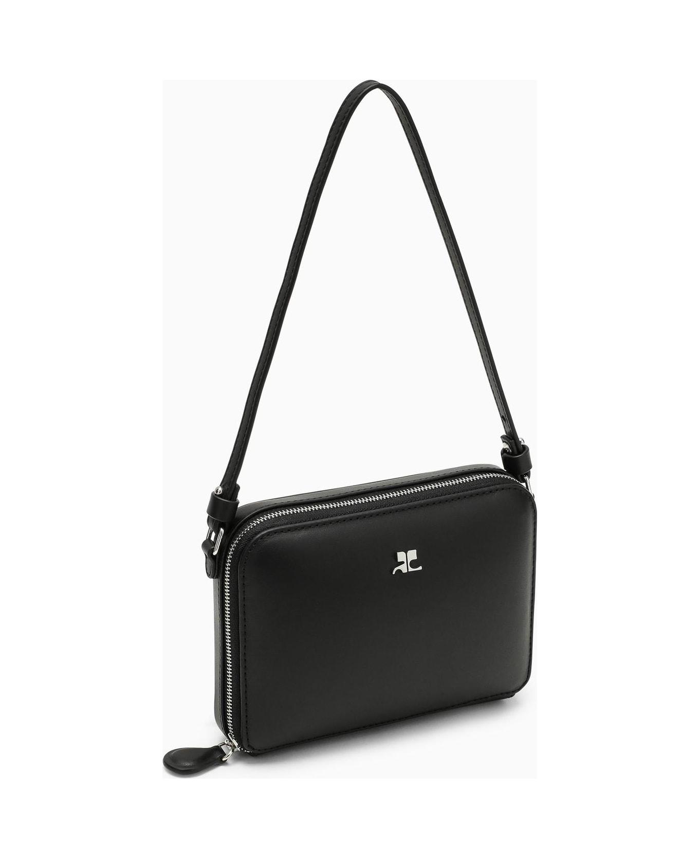 Courrèges Black Leather Shoulder Bag - 9999 BLACK