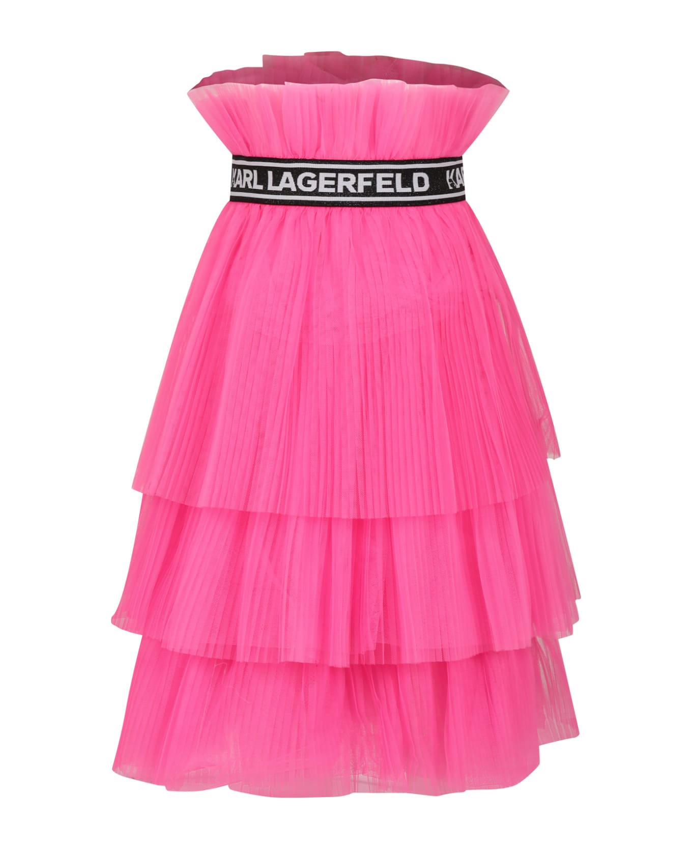 Karl Lagerfeld Kids Elegant Fuchsia Skirt For Girl - Fuchsia ボトムス