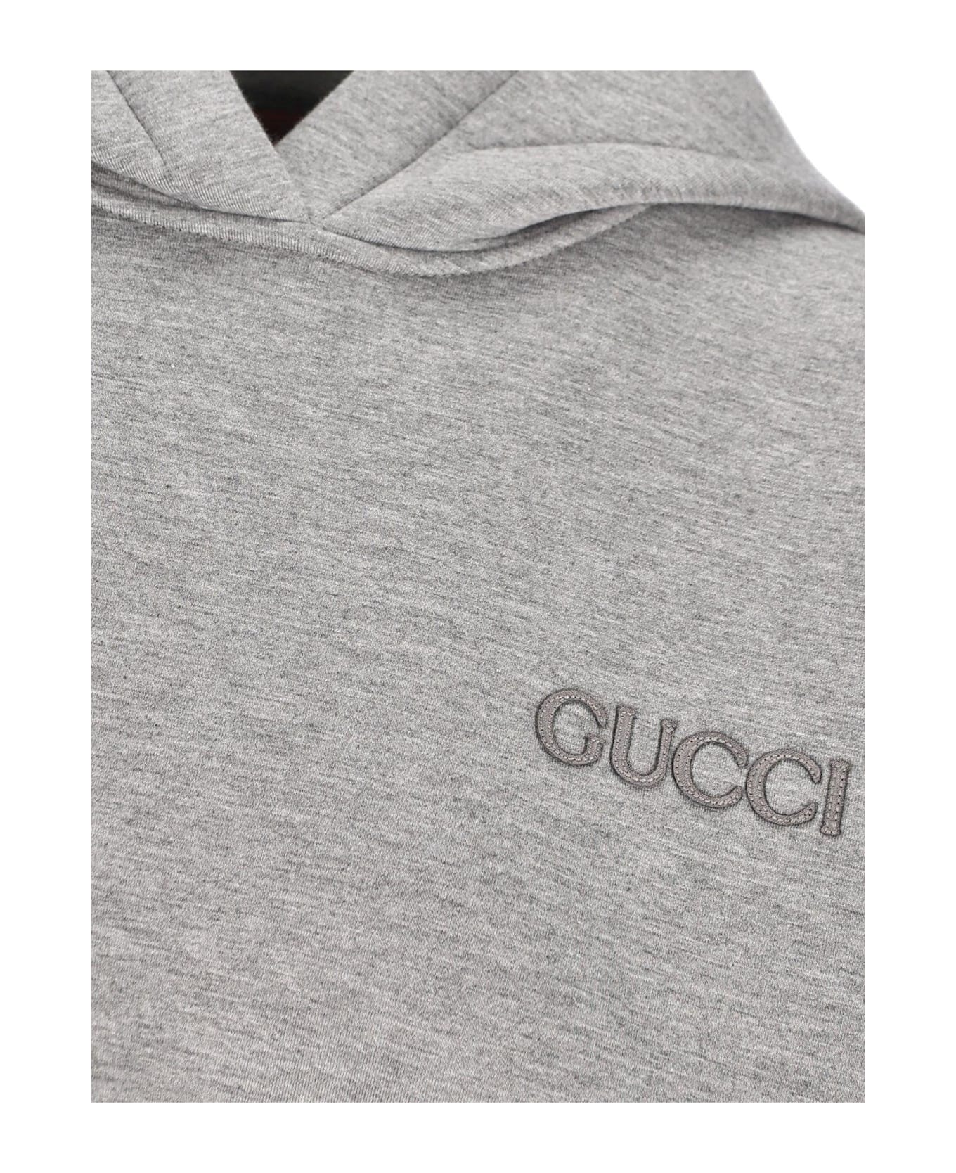 Gucci Logo Patch Hoodie - Grey