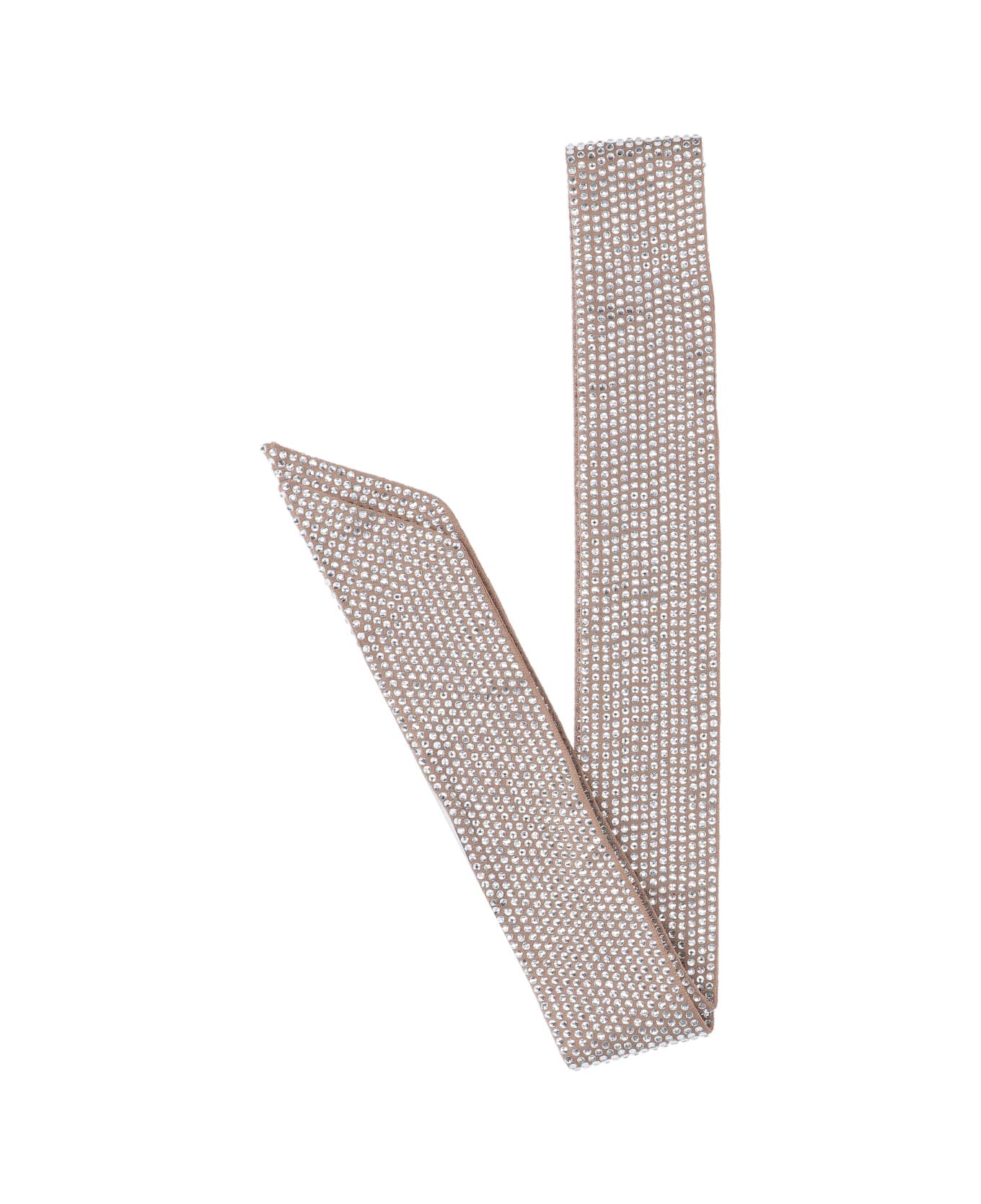 Giuseppe di Morabito Viscose Scarf With Rhinestones - Beige