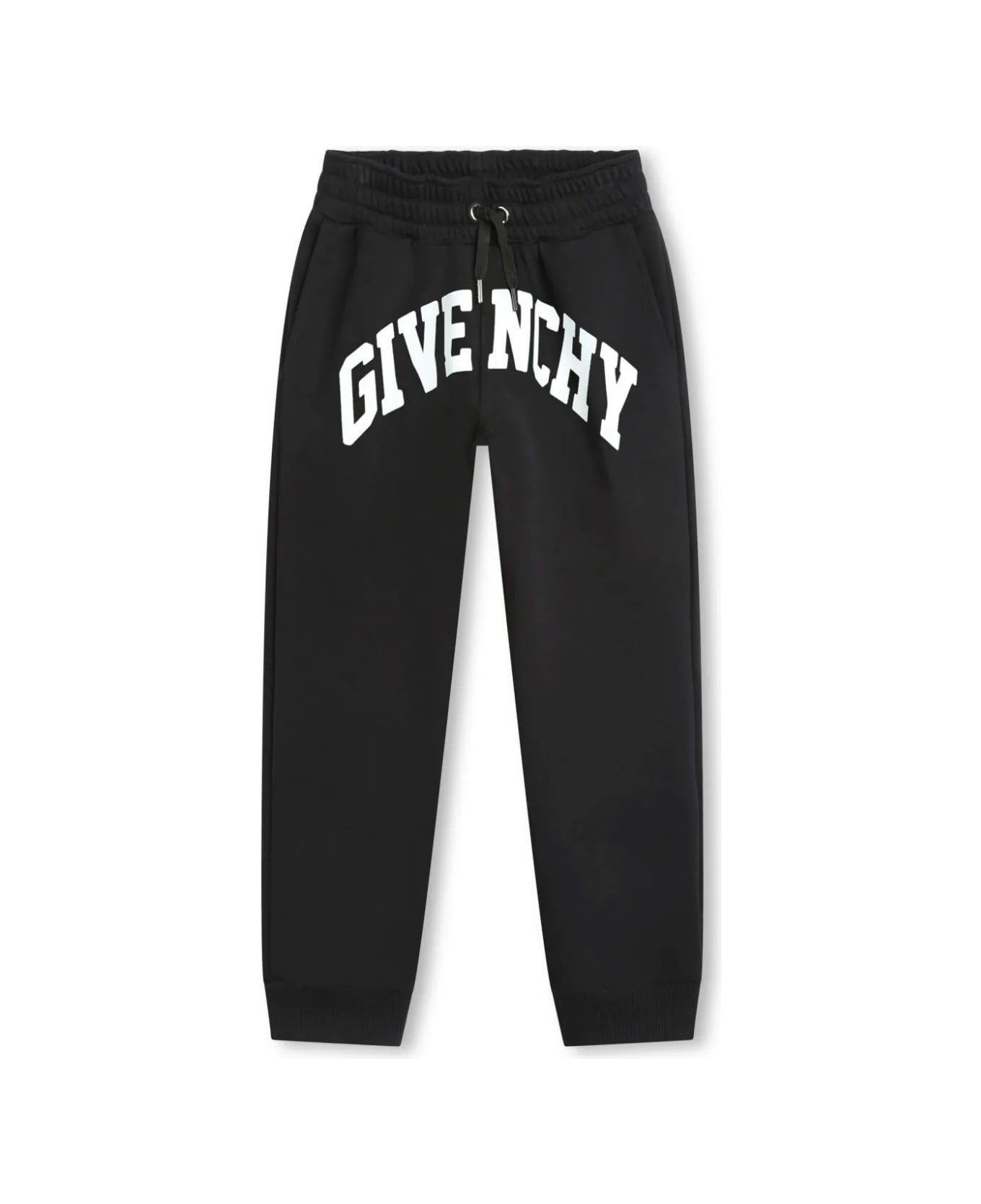 Givenchy Black Joggers With Arched Logo - Nero