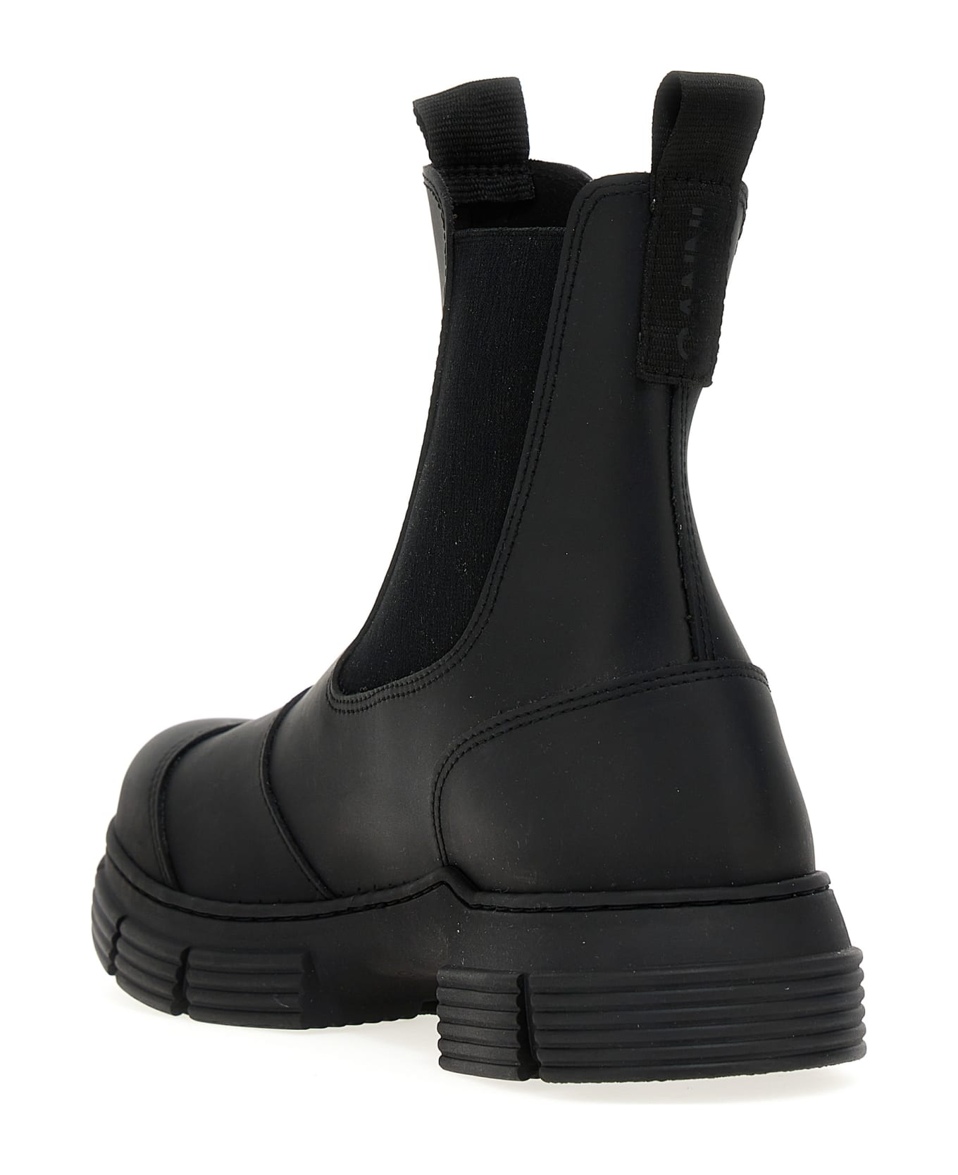 Ganni 'rubber City' Ankle Boots - Black  