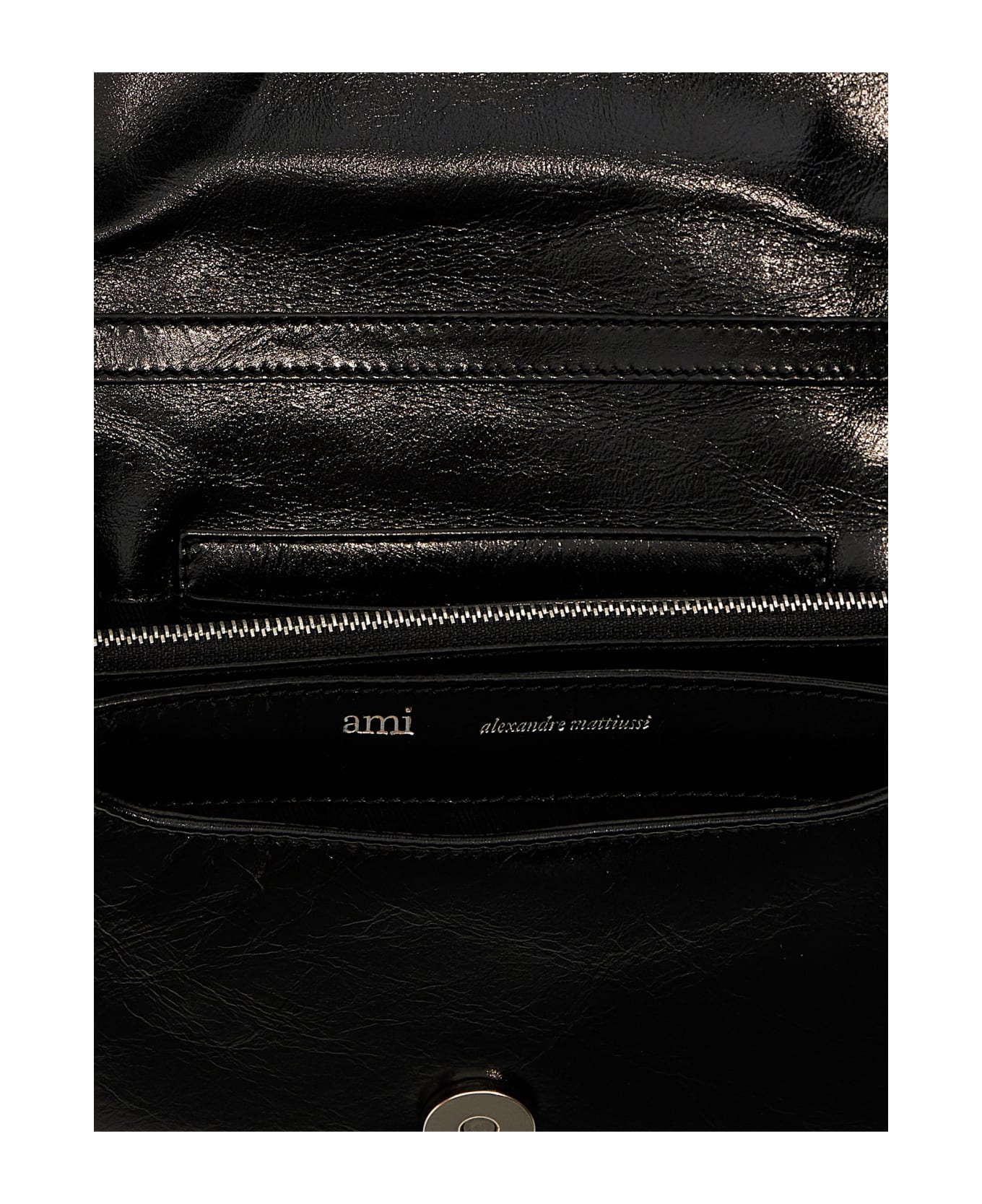 Ami Alexandre Mattiussi Logo Shoulder Strap - 001 BLACK クラッチバッグ