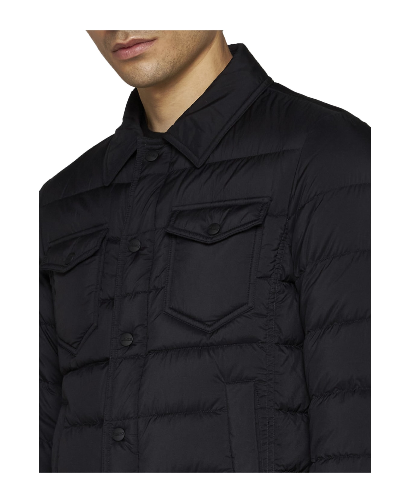 Herno Classic Shirt Padded Jacket - Black