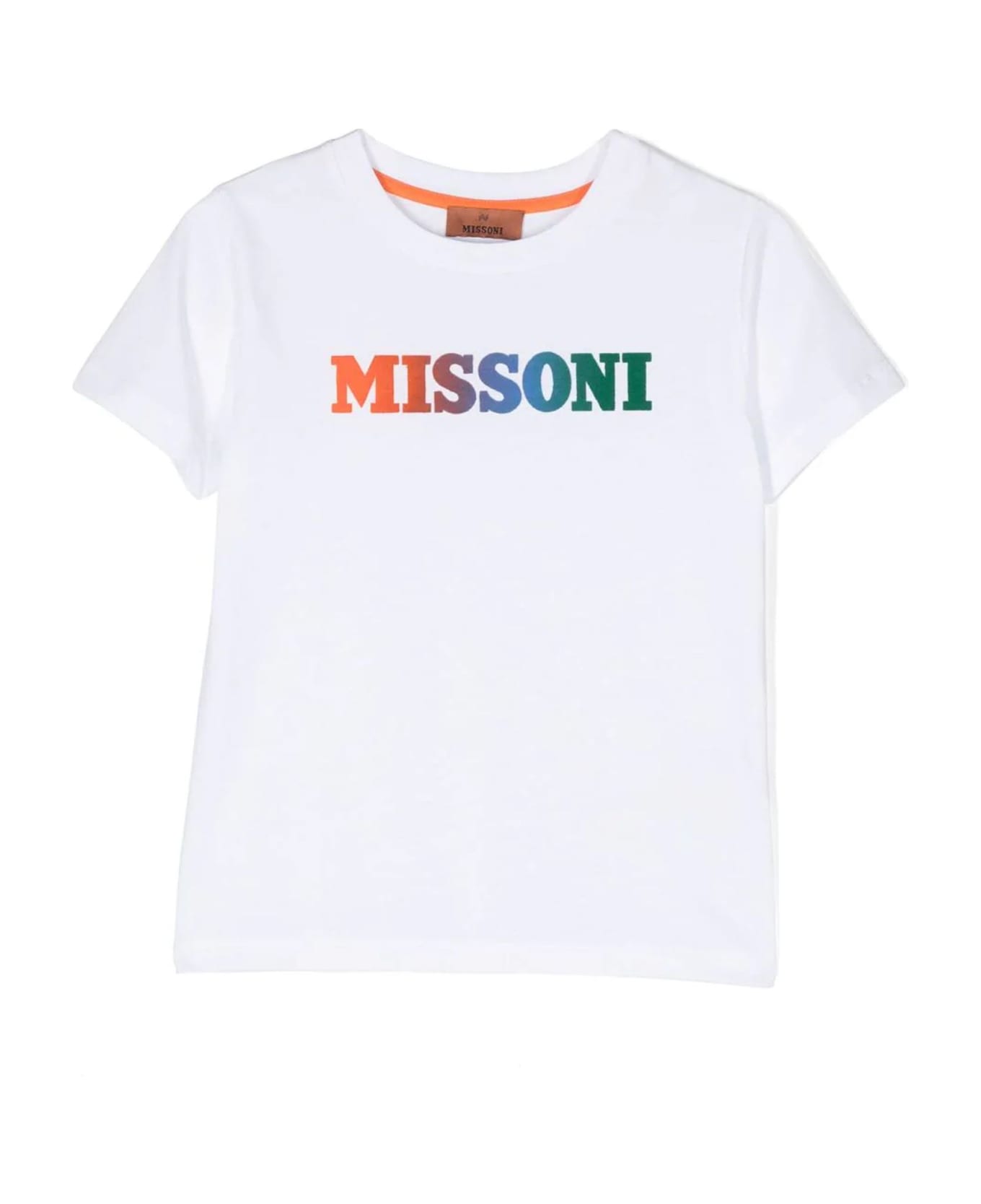 Missoni Kids White Cotton T-shirt - Bianco